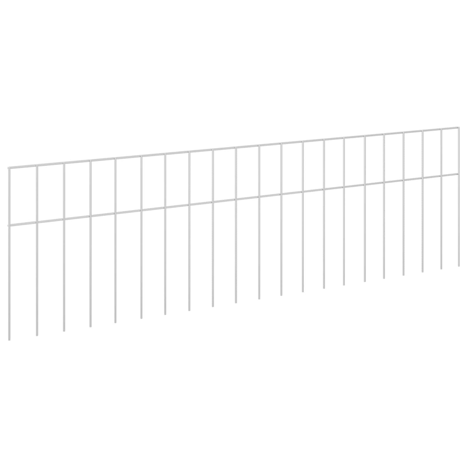 Puutarha-Aitapaneeli 48 Pcs Galvanoitu Teräs Hopea