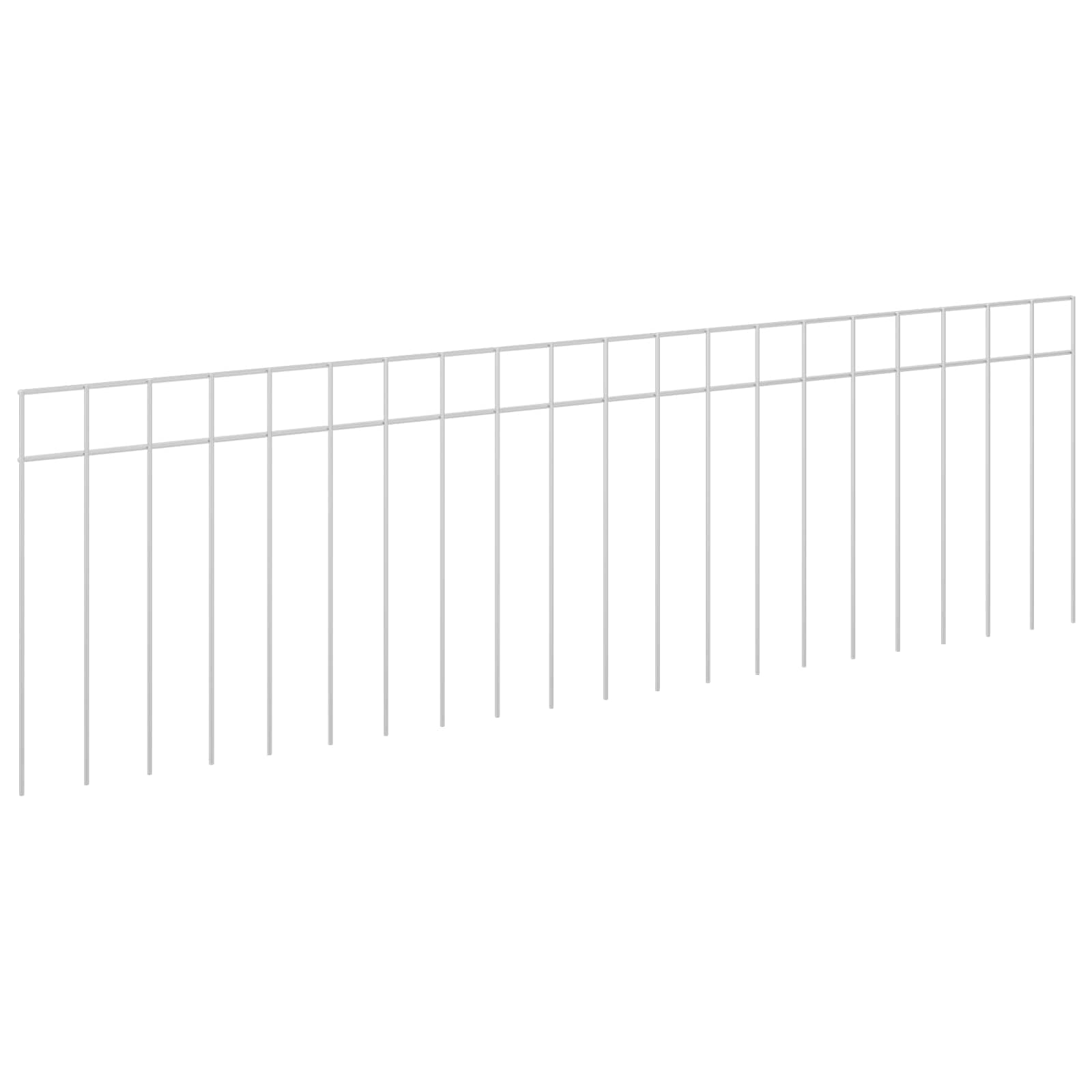 Puutarha-Aitapaneeli 24 Pcs Galvanoitu Teräs Hopea