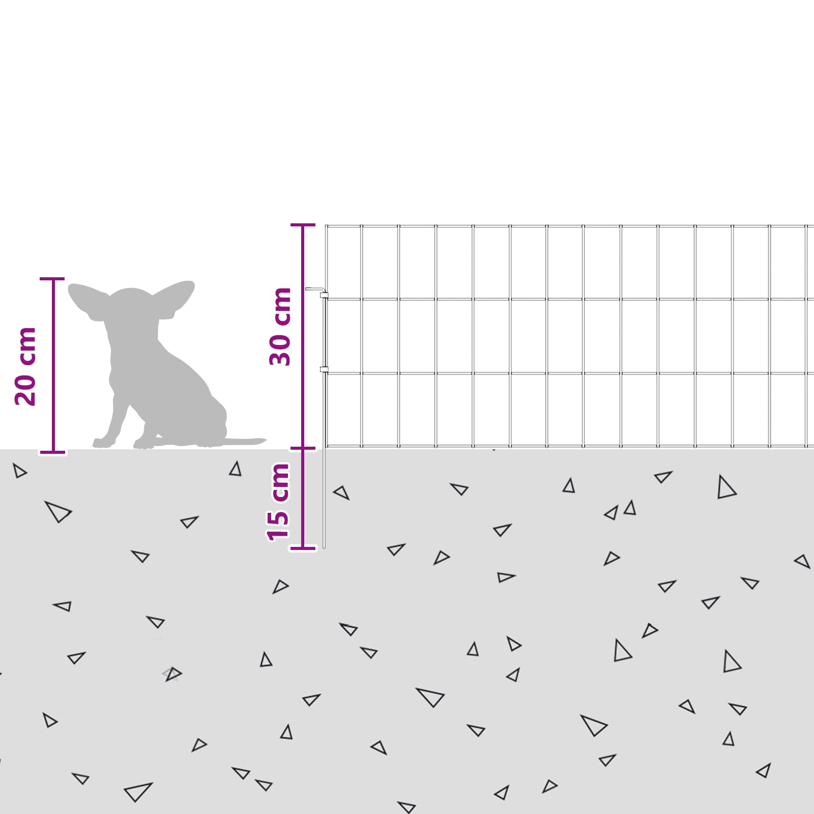 Puutarha-Aita, Jossa On Paalut 12 Pcs 95 X 30 Cm Mesh Hopea