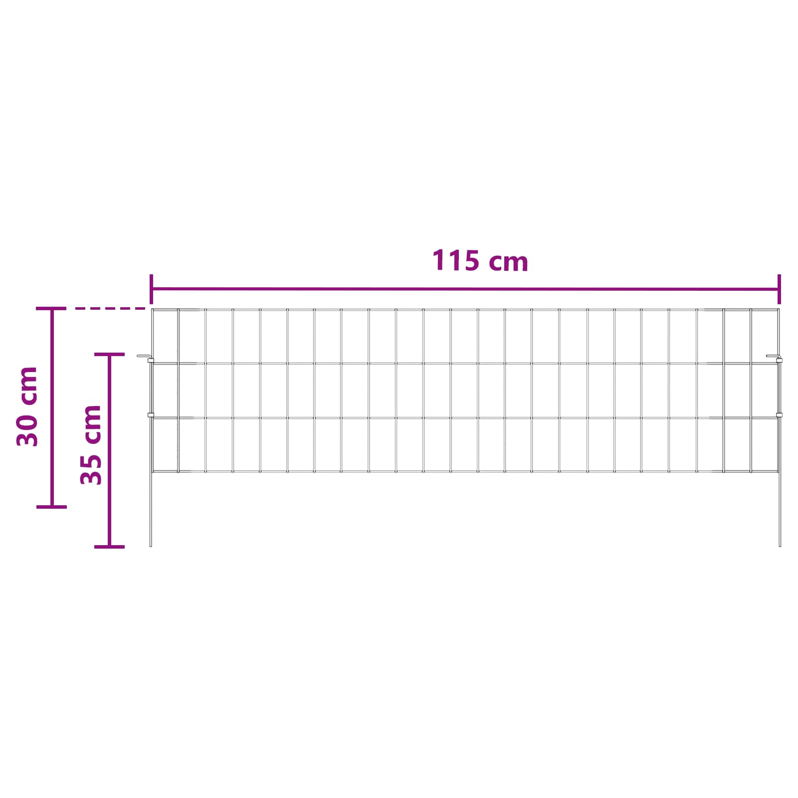 Puutarha-Aita, Jossa On Paalut 24 Pcs 115 X 30 Cm Mesh Hopea