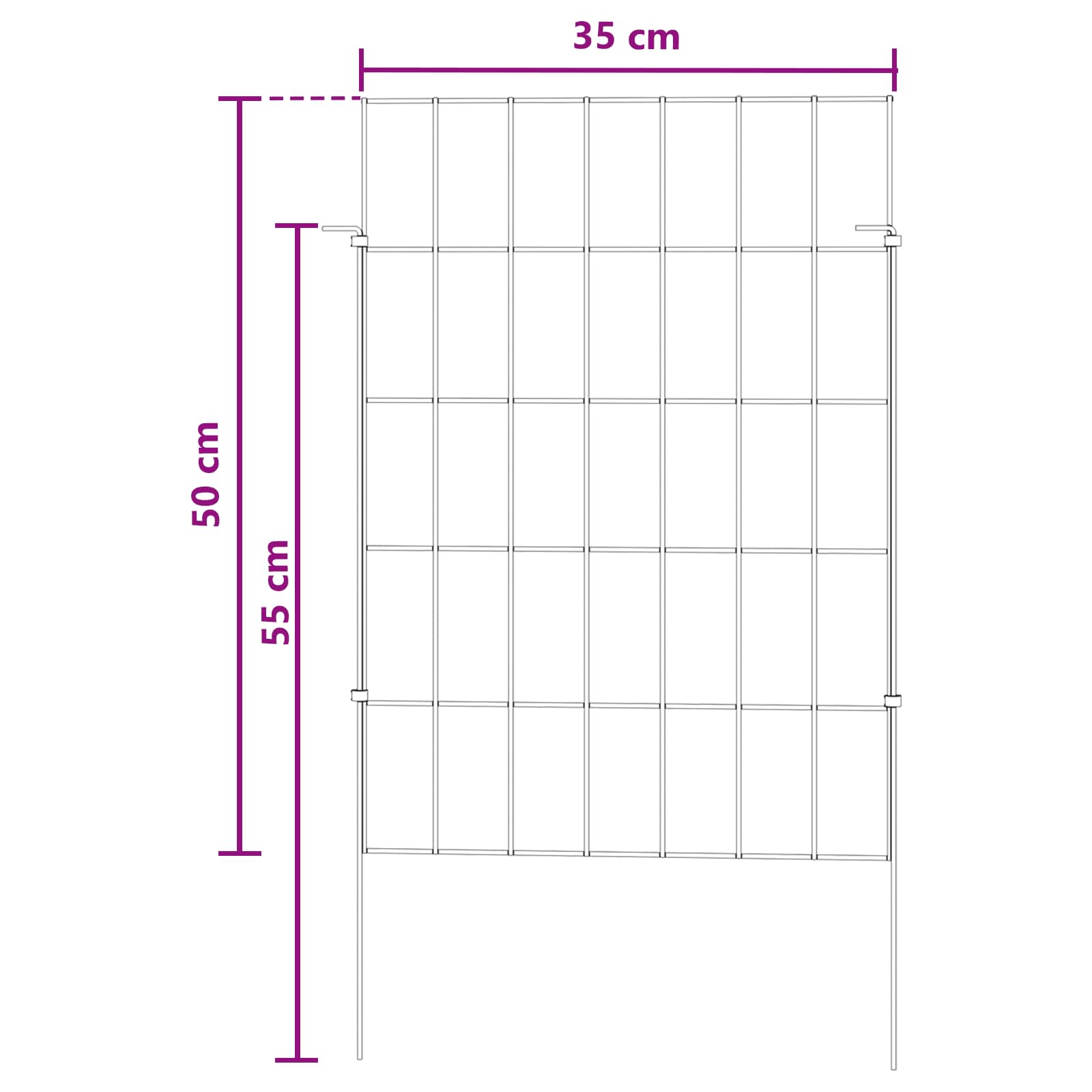 Puutarha-Aita, Jossa On Paalut 48 Pcs 35 X 50 Cm Mesh Hopea