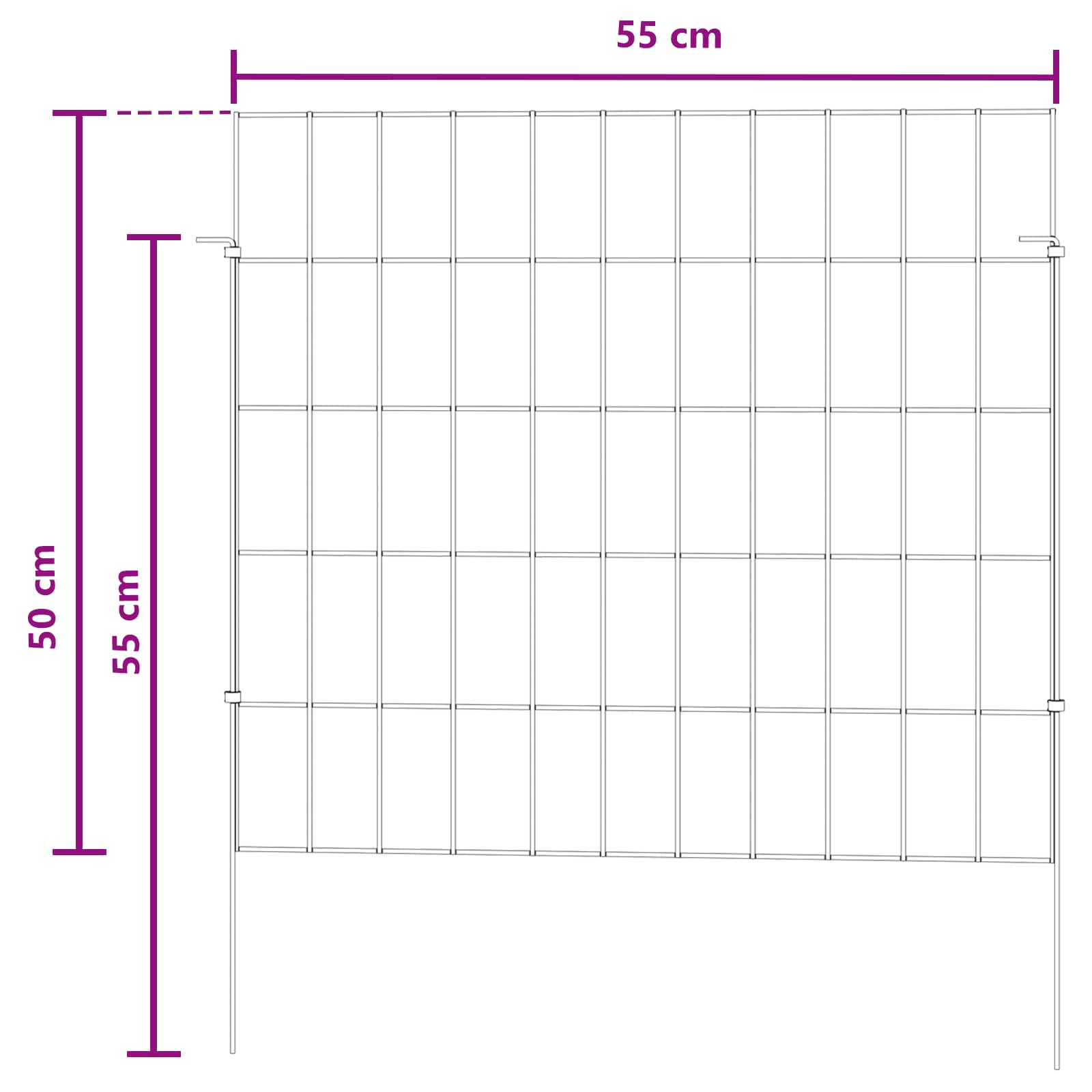 Puutarha-Aita, Jossa On Paalut 24 Pcs 55 X 50 Cm Mesh Hopea