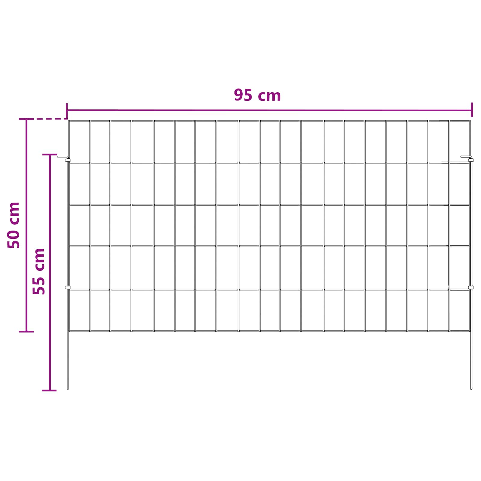 Puutarha-Aita, Jossa On Paalut 24 Pcs 95 X 50 Cm Mesh Hopea