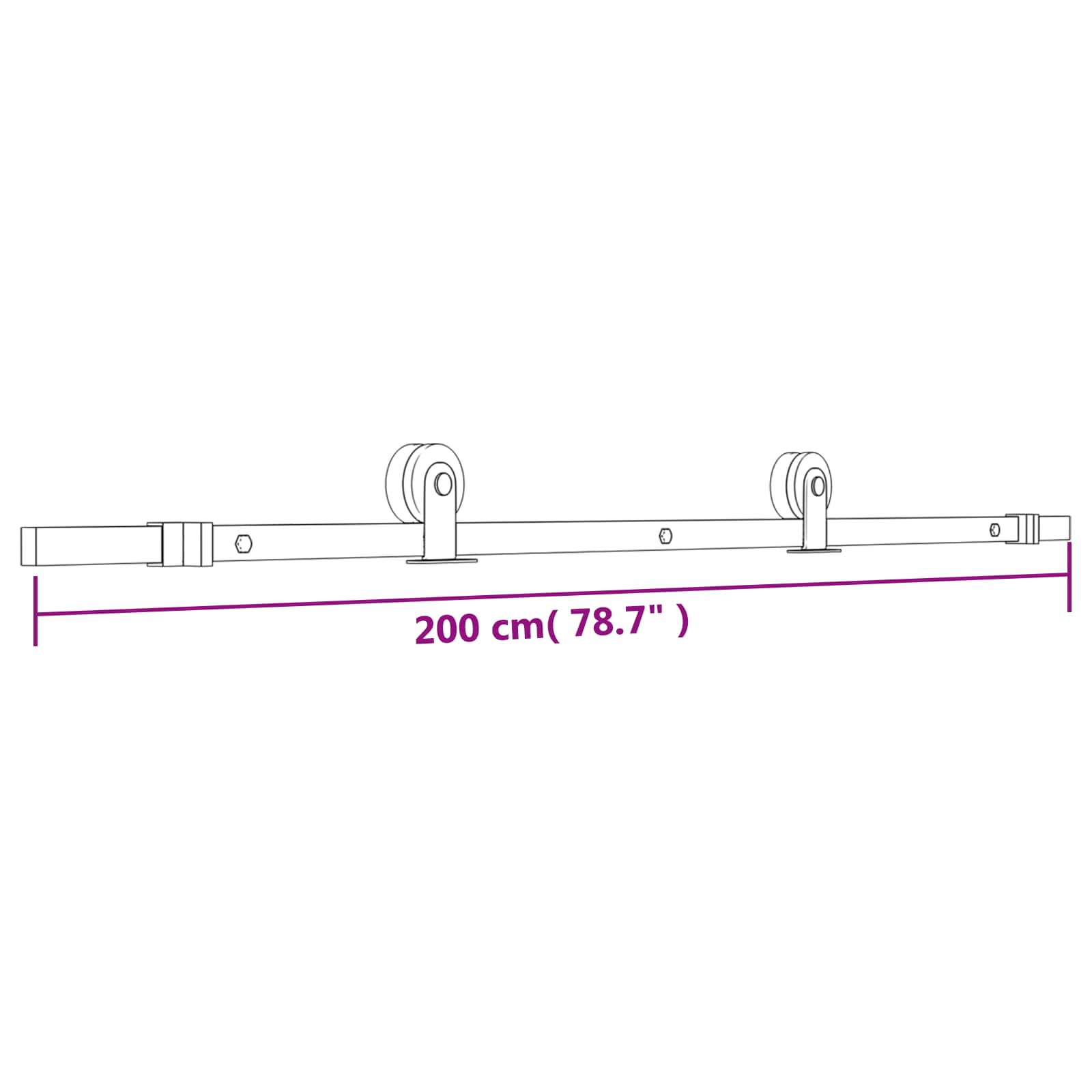 Liukuovi Luonnollinen Ja Musta 70 X 210 Cm Massiivinen Mänty