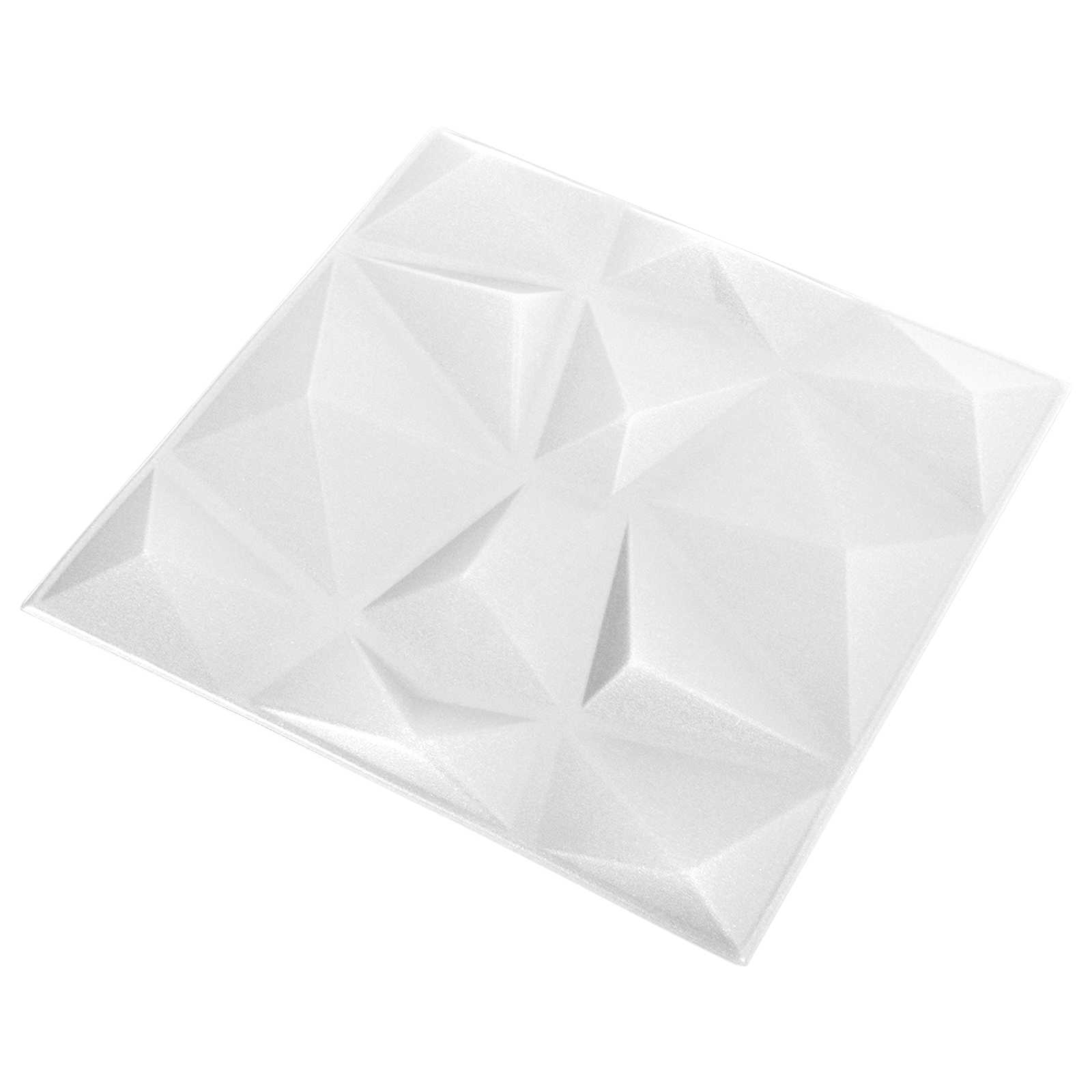 Seinäpaneelit 24 Pcs Timanttivalkoinen 50 X 50 Cm Xps Vaahdon