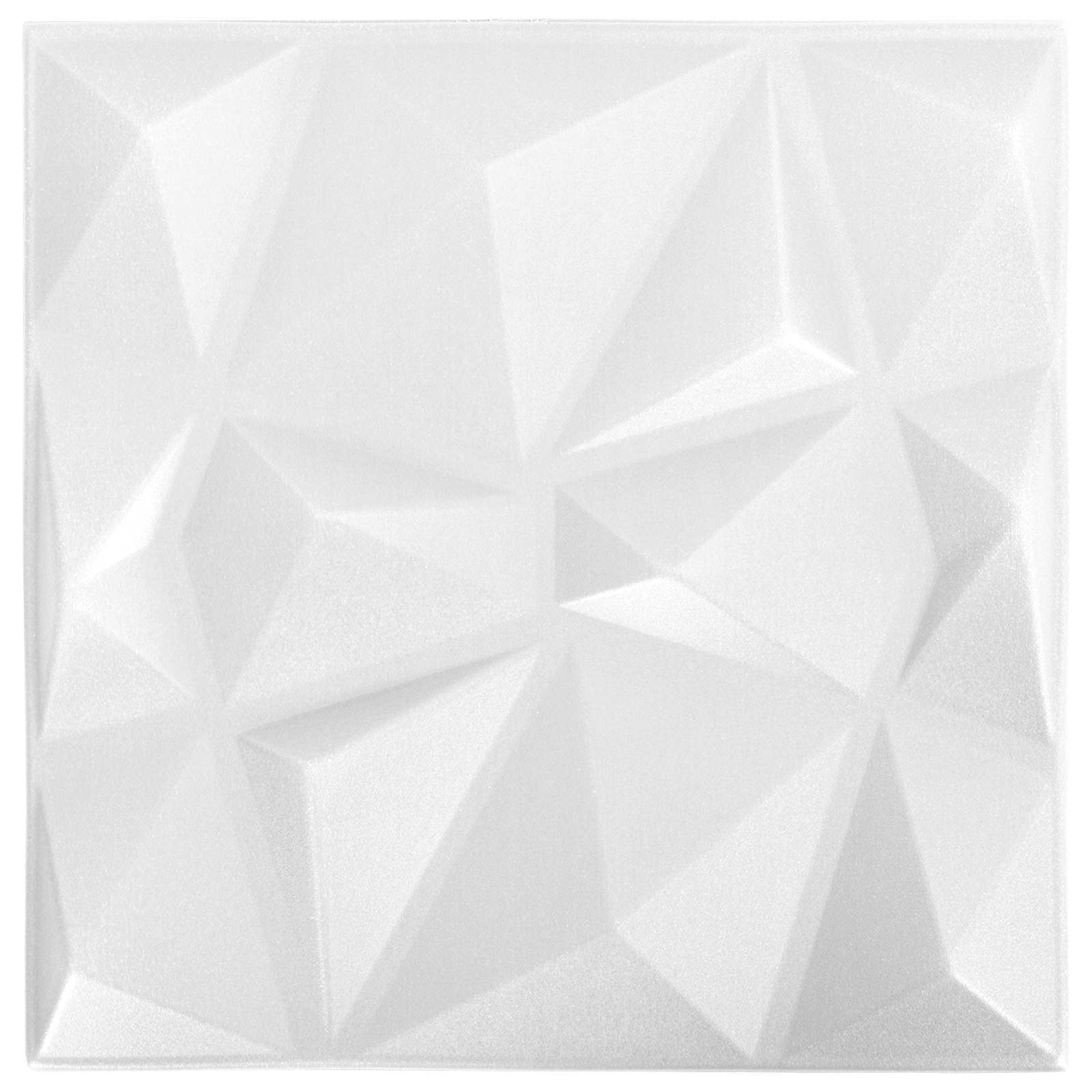 Seinäpaneelit 48 Pcs Timanttivalkoinen 50 X 50 Cm Xps Vaahdon