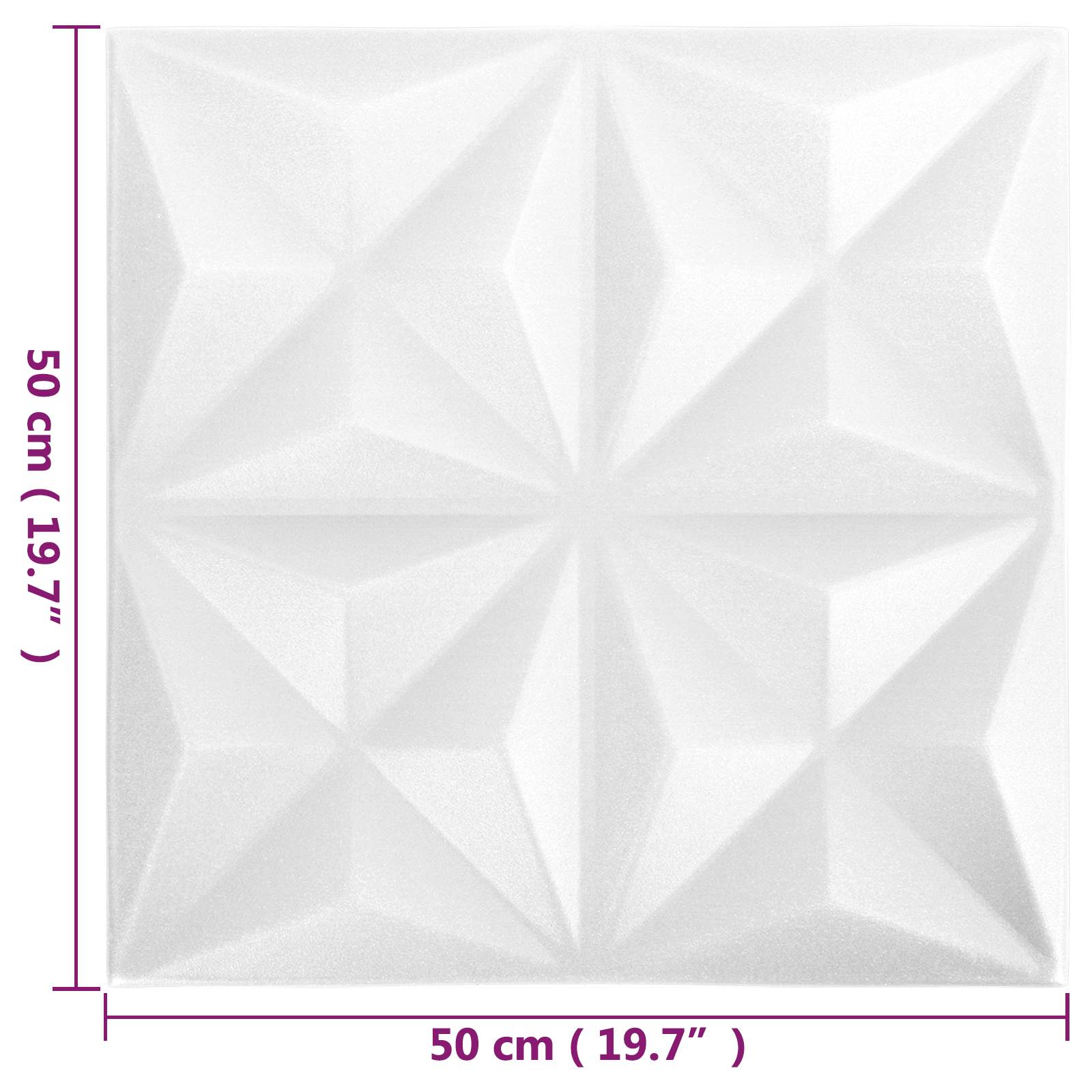 Seinäpaneelit 24 Pcs Origami Valkoinen 50 X 50 Cm Xps Vaahdon