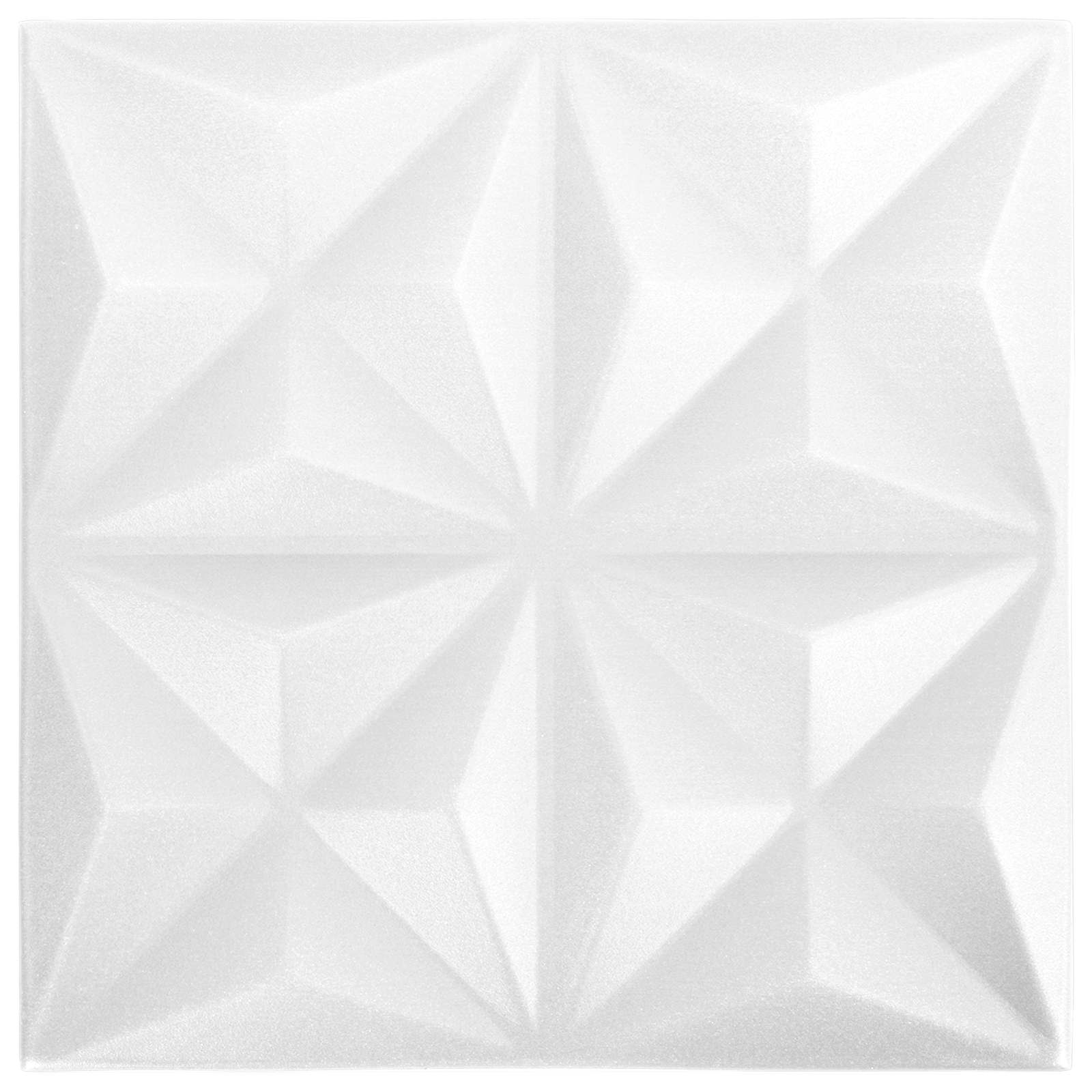 Seinäpaneelit 24 Pcs Origami Valkoinen 50 X 50 Cm Xps Vaahdon