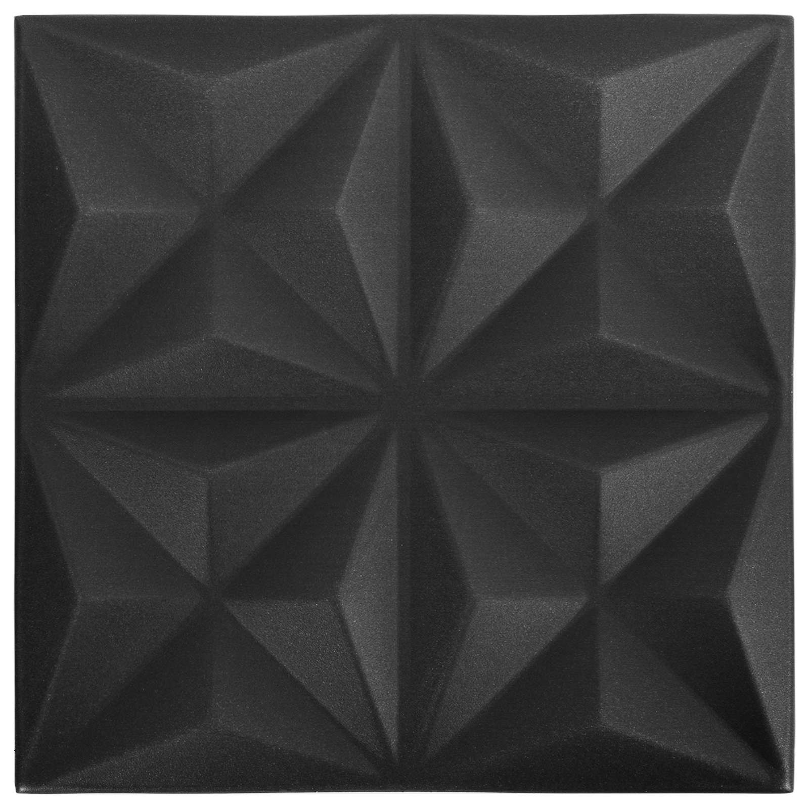 Seinäpaneelit 48 Pcs Origami Musta 50 X 50 Cm Xps Vaahdon