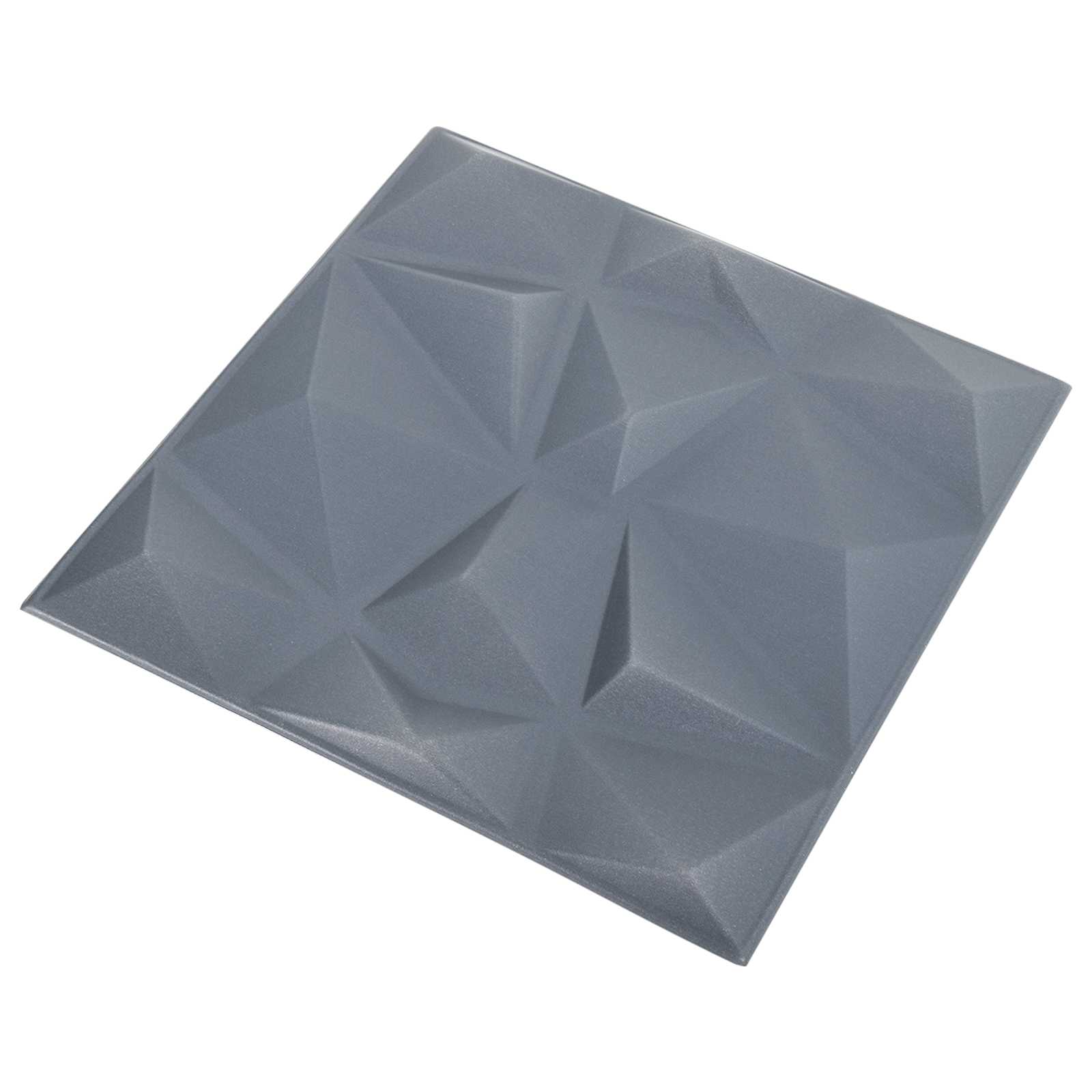 Seinäpaneelit 24 Pcs Timanttiharmaa 50 X 50 Cm Xps Vaahdon