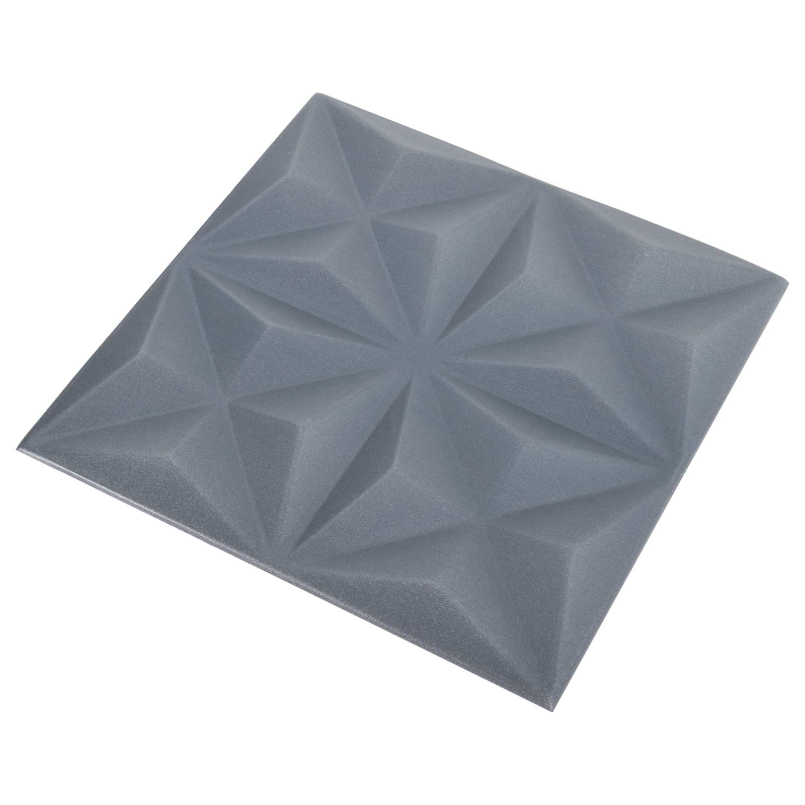 Seinäpaneelit 24 Pcs Origami Harmaa 50 X 50 Cm Xps Vaahdon