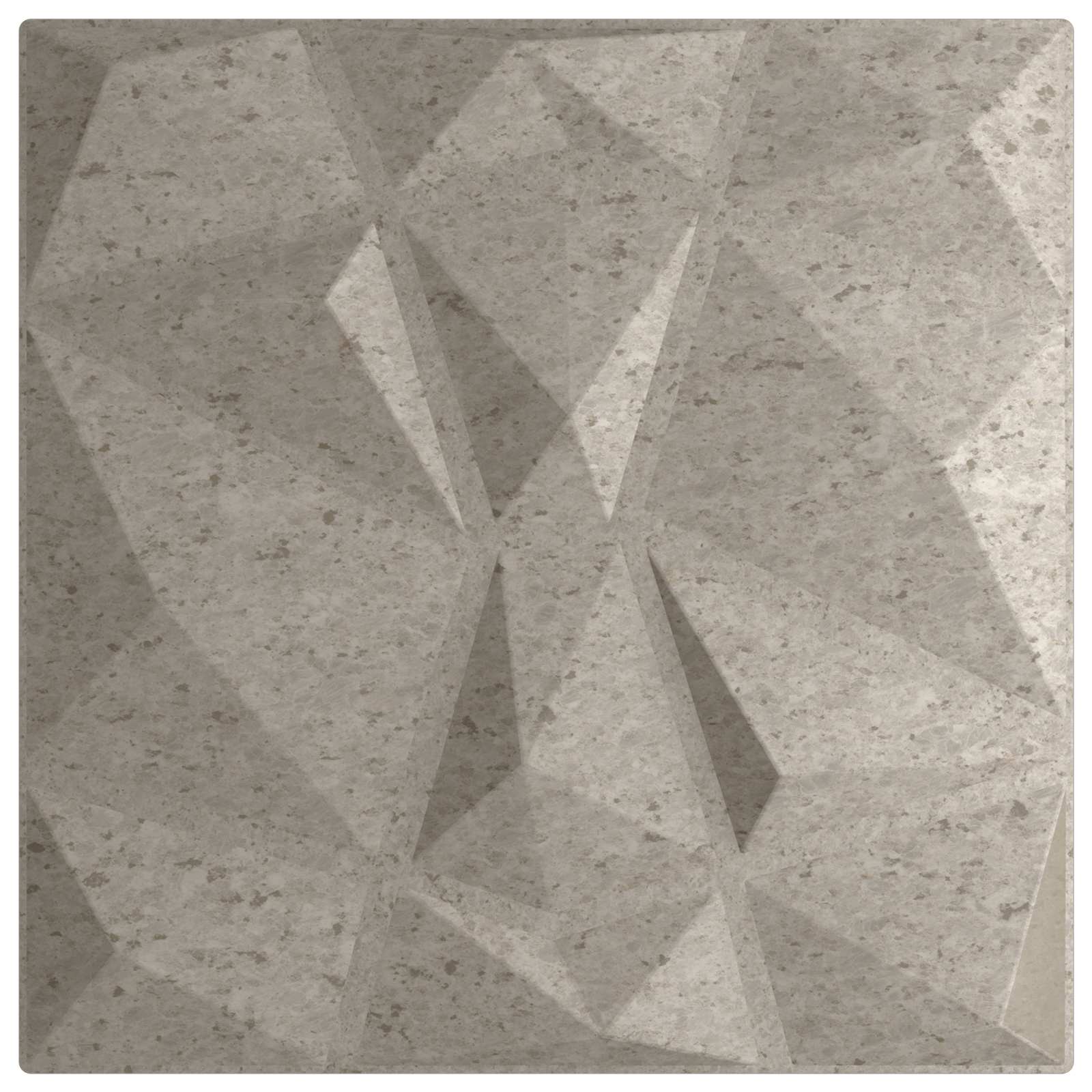 Seinäpaneelit 24 Pcs Betoninharmaa 50 X 50 Cm Xps Vaahdon