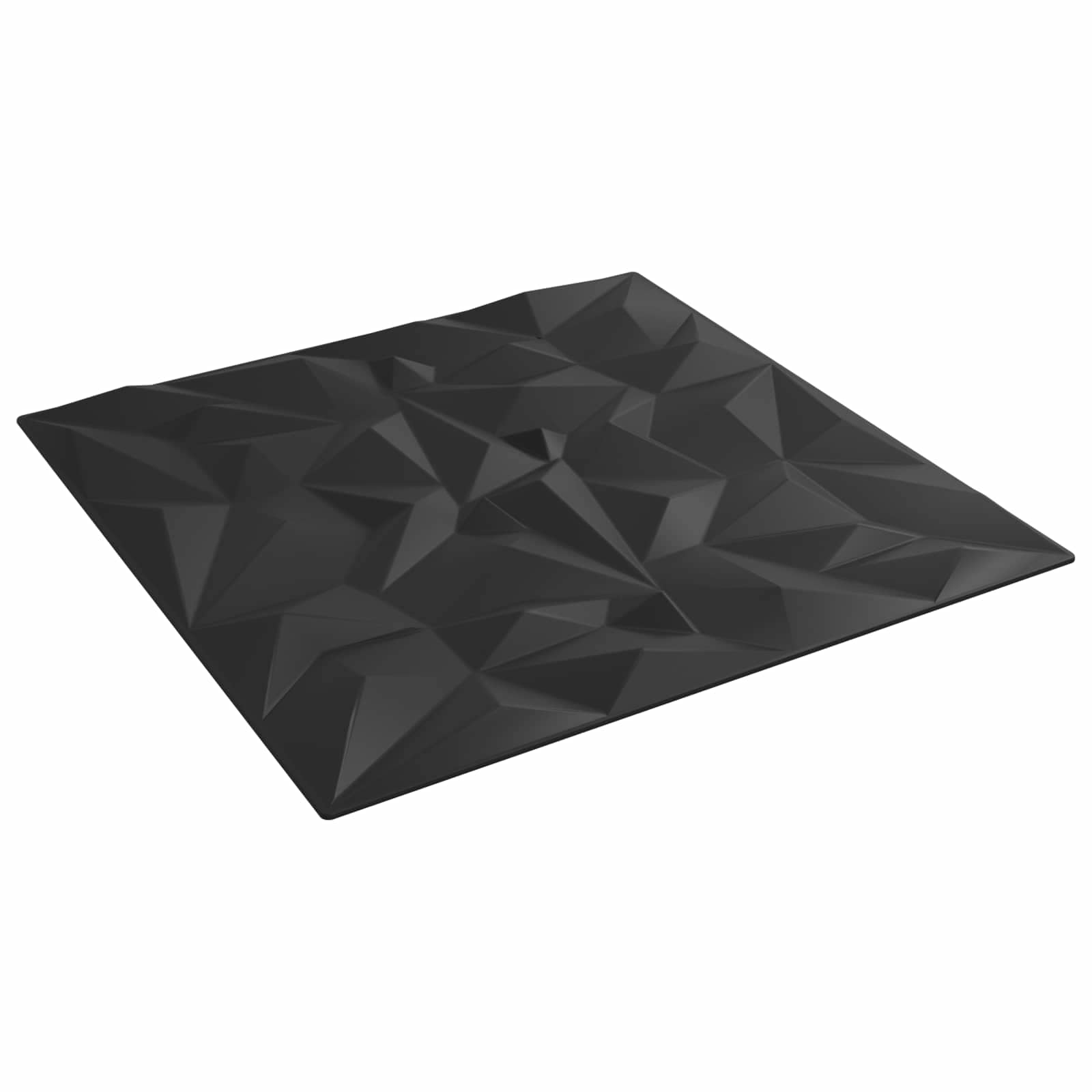Seinäpaneelit 12 Pcs Musta 50 X 50 Cm Xps Vaahdon