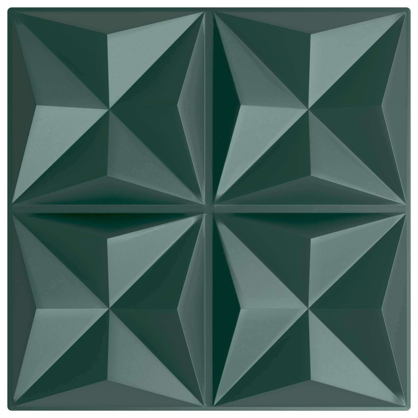 Seinäpaneelit 12 Pcs Origamivihreä 50 X 50 Cm Xps Vaahdon