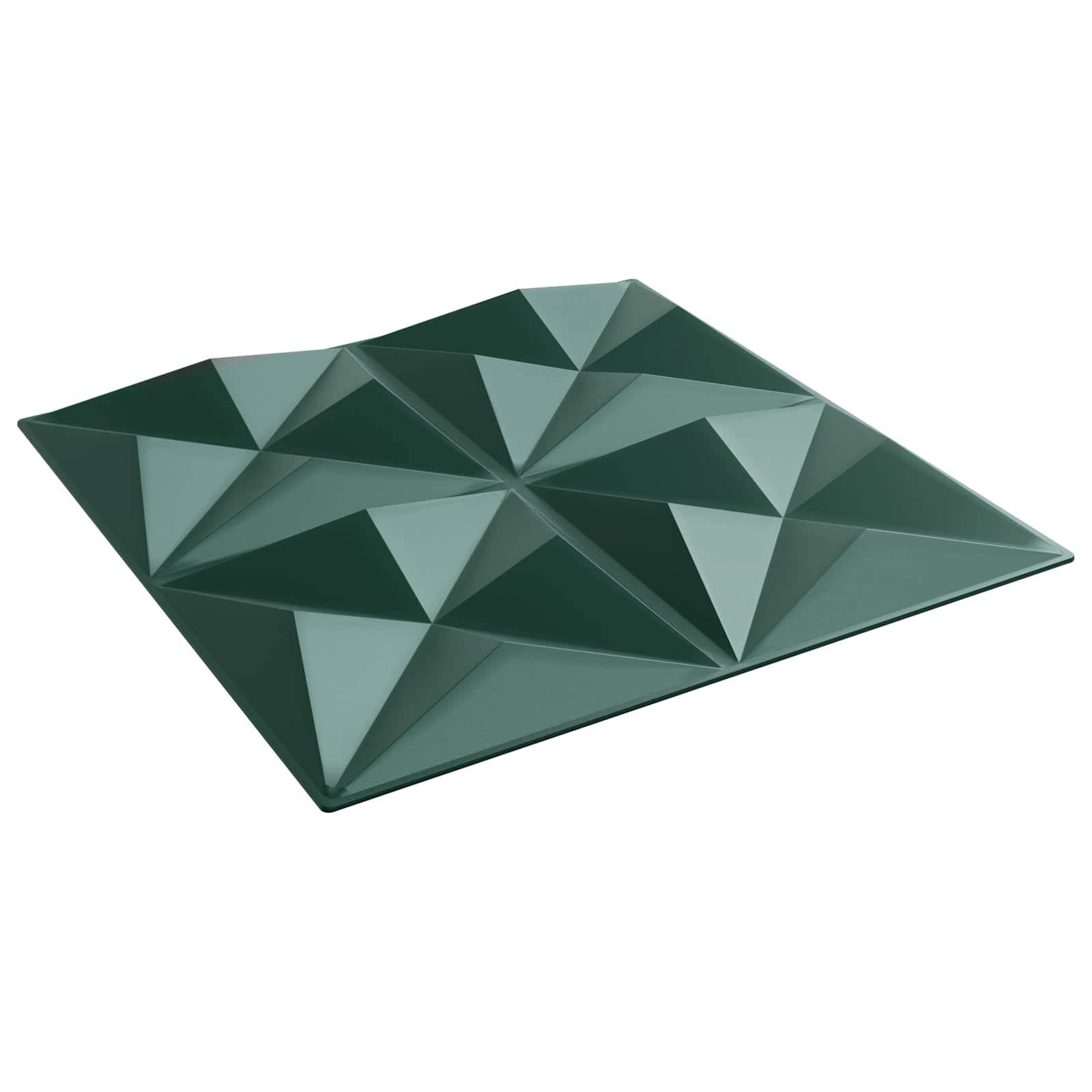 Seinäpaneelit 24 Pcs Origamivihreä 50 X 50 Cm Xps Vaahdon