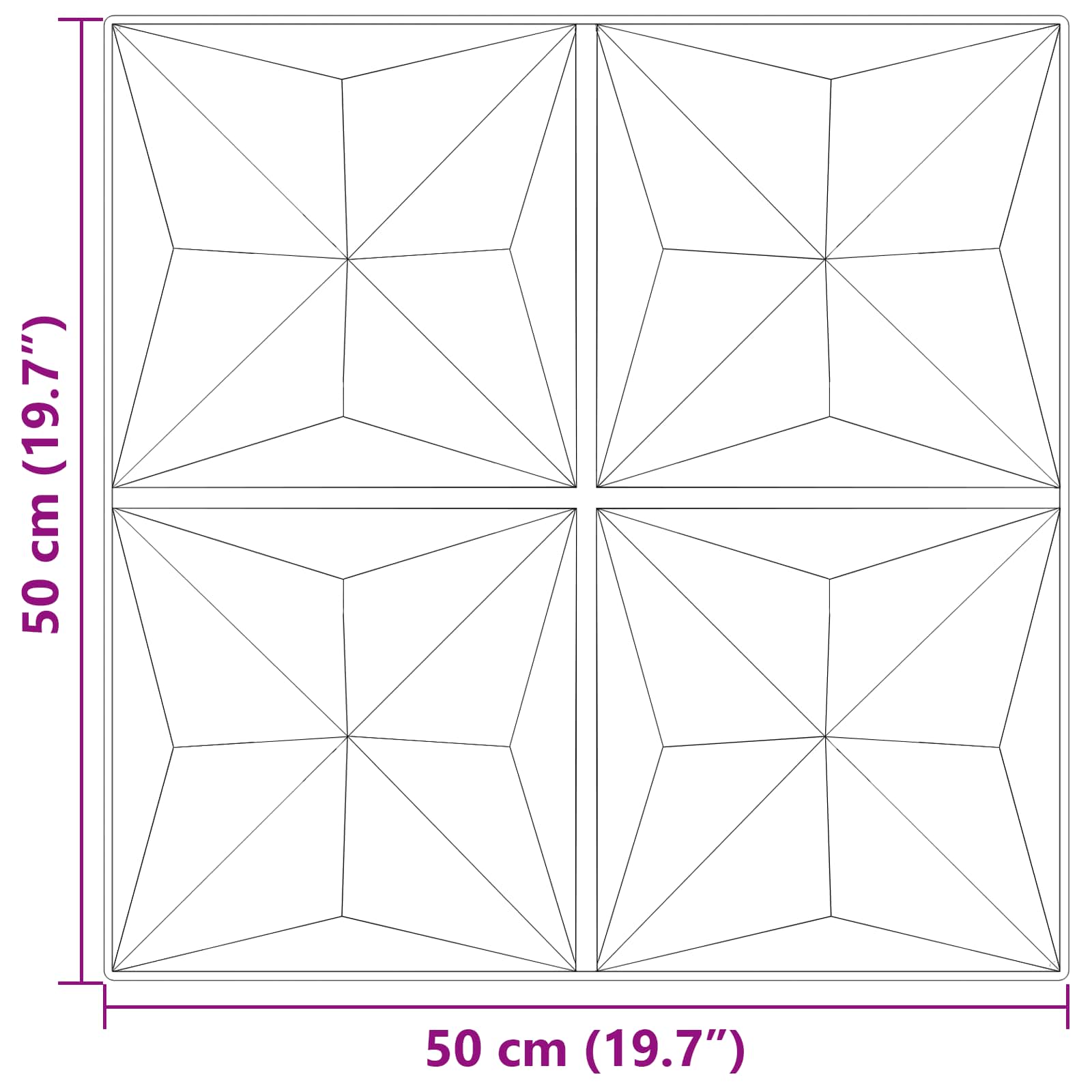 Seinäpaneelit 48 Pcs Origamivihreä 50 X 50 Cm Xps Vaahdon