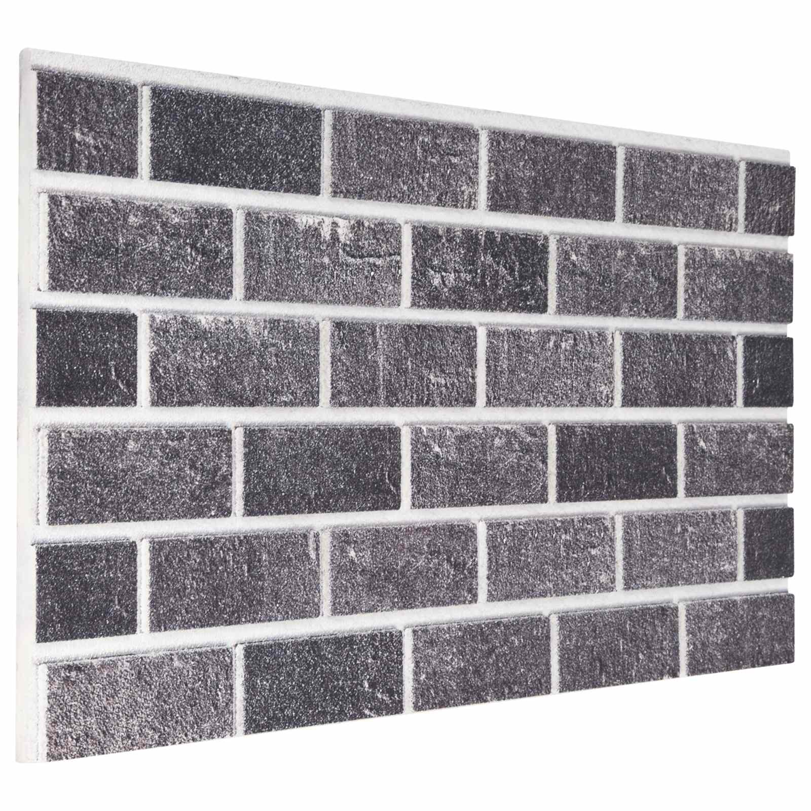 Seinäpaneelit 10 Pcs Mustat Ja Harmaa 100 X 50 Cm