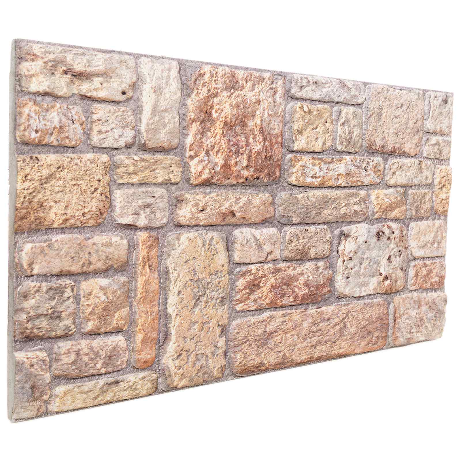Seinäpaneelit 10 Pcs Vaalea Ruskea Ja Valkoinen 100 X 50 Cm