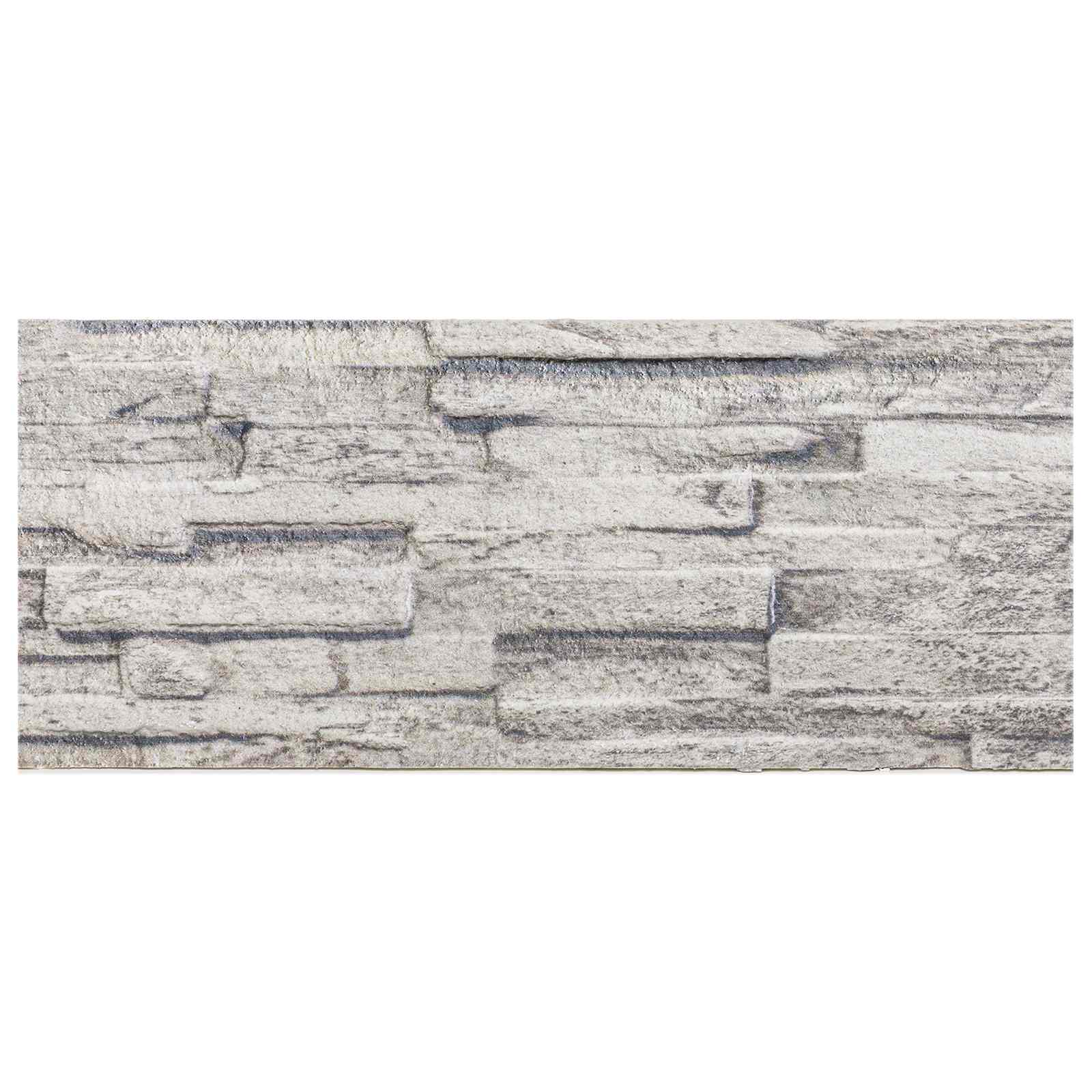 Seinäpaneelit 10 Pcs Vaaleanharmaa 100 X 25 Cm Eps Vaahtomuovi