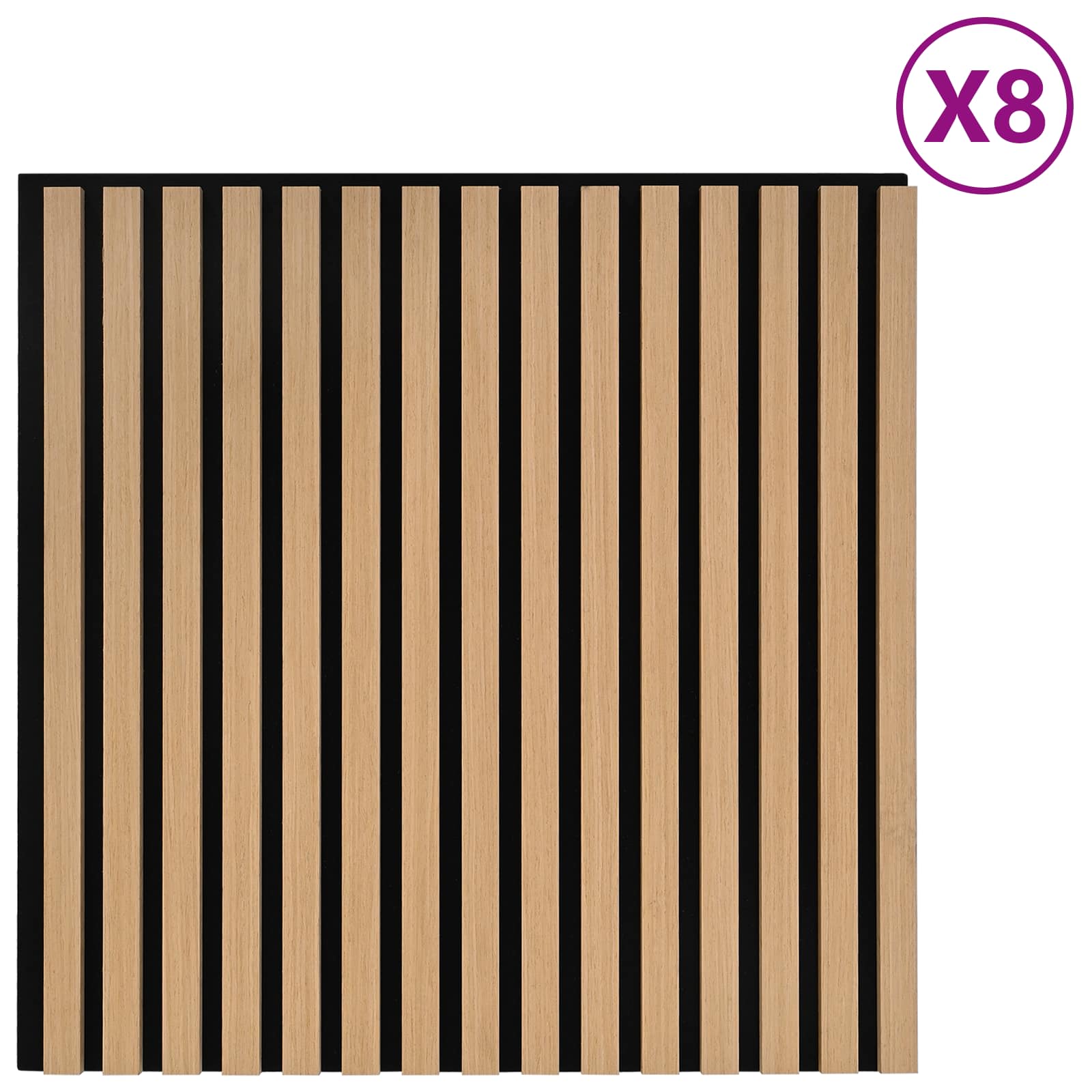 Seinäpaneelit 8 Pcs Luonnollinen 60,5 X 60 Cm