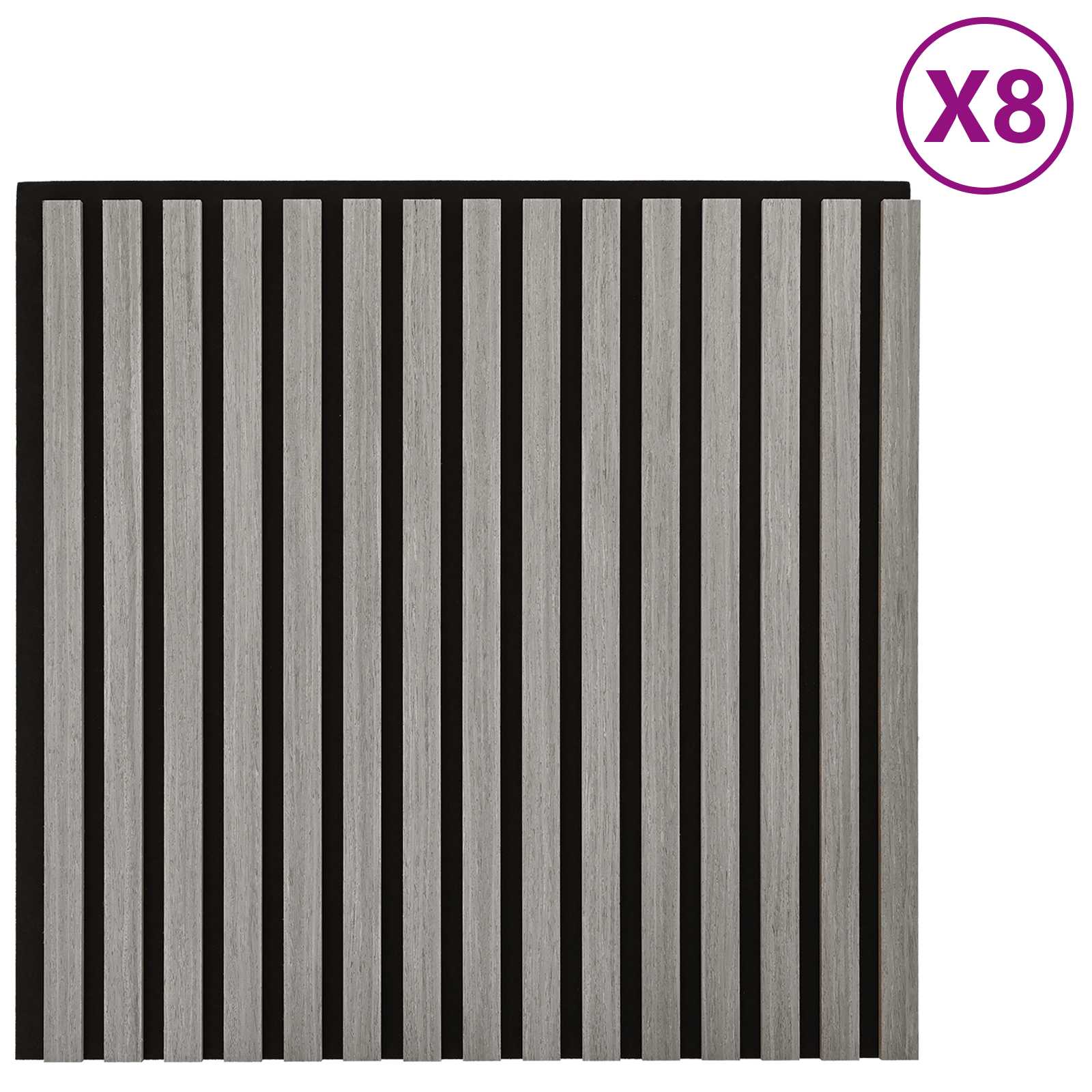 Seinäpaneelit 8 Pcs Harmaa 60,5 X 60 Cm