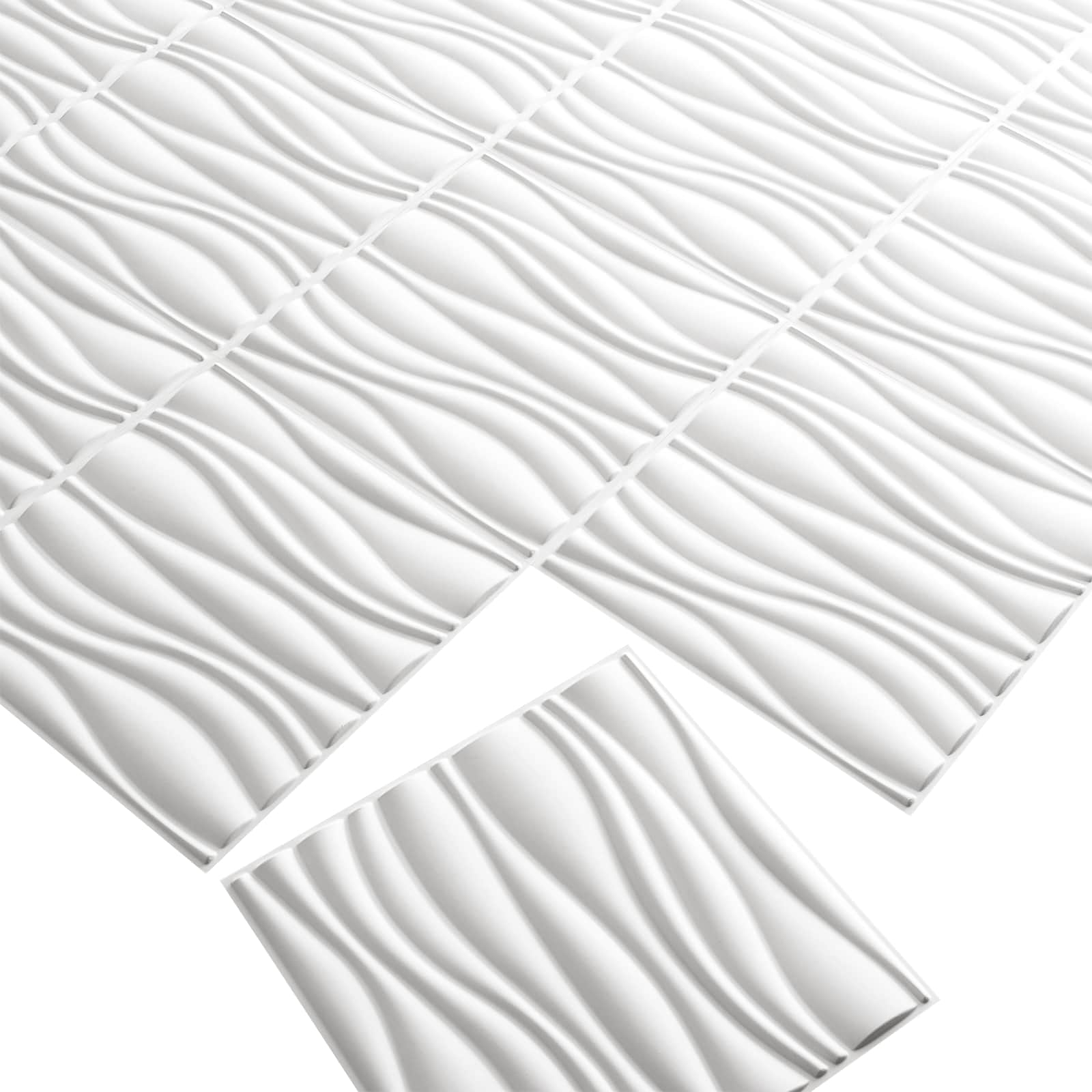 Seinäpaneelit 4 Pcs 50 X 50 Cm Valkoinen