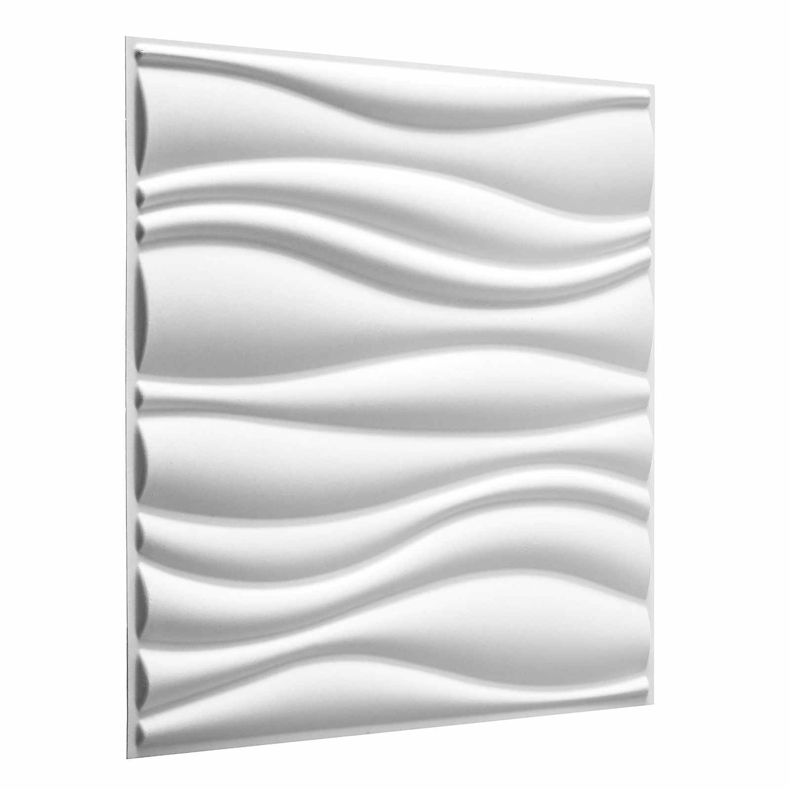 Seinäpaneelit 4 Pcs 50 X 50 Cm Valkoinen