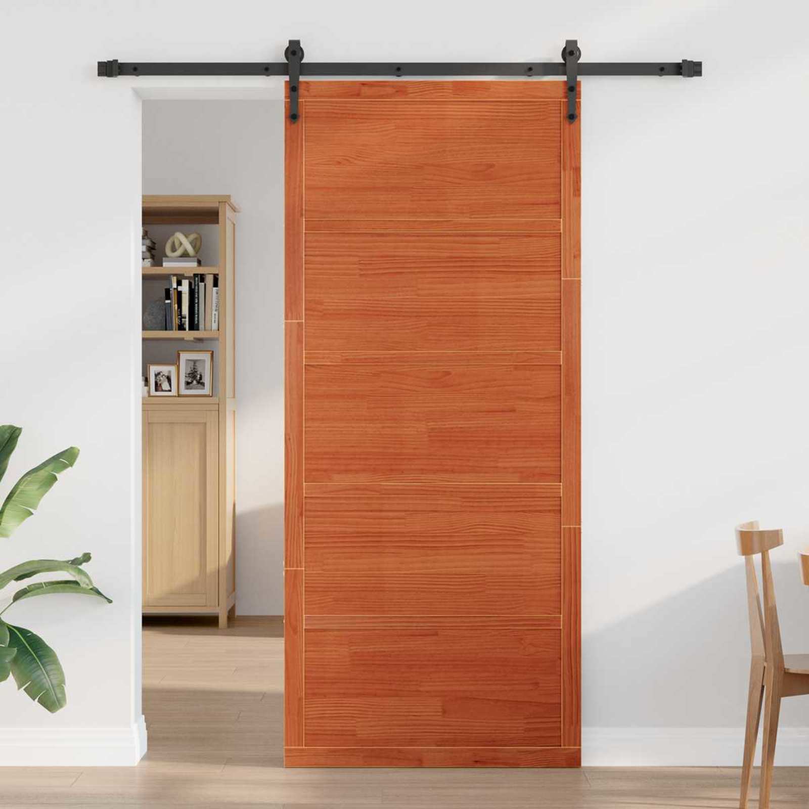 Ladon Ovi Vahanruskea 80 X 2,5 X 208 Cm Täysi Mänty