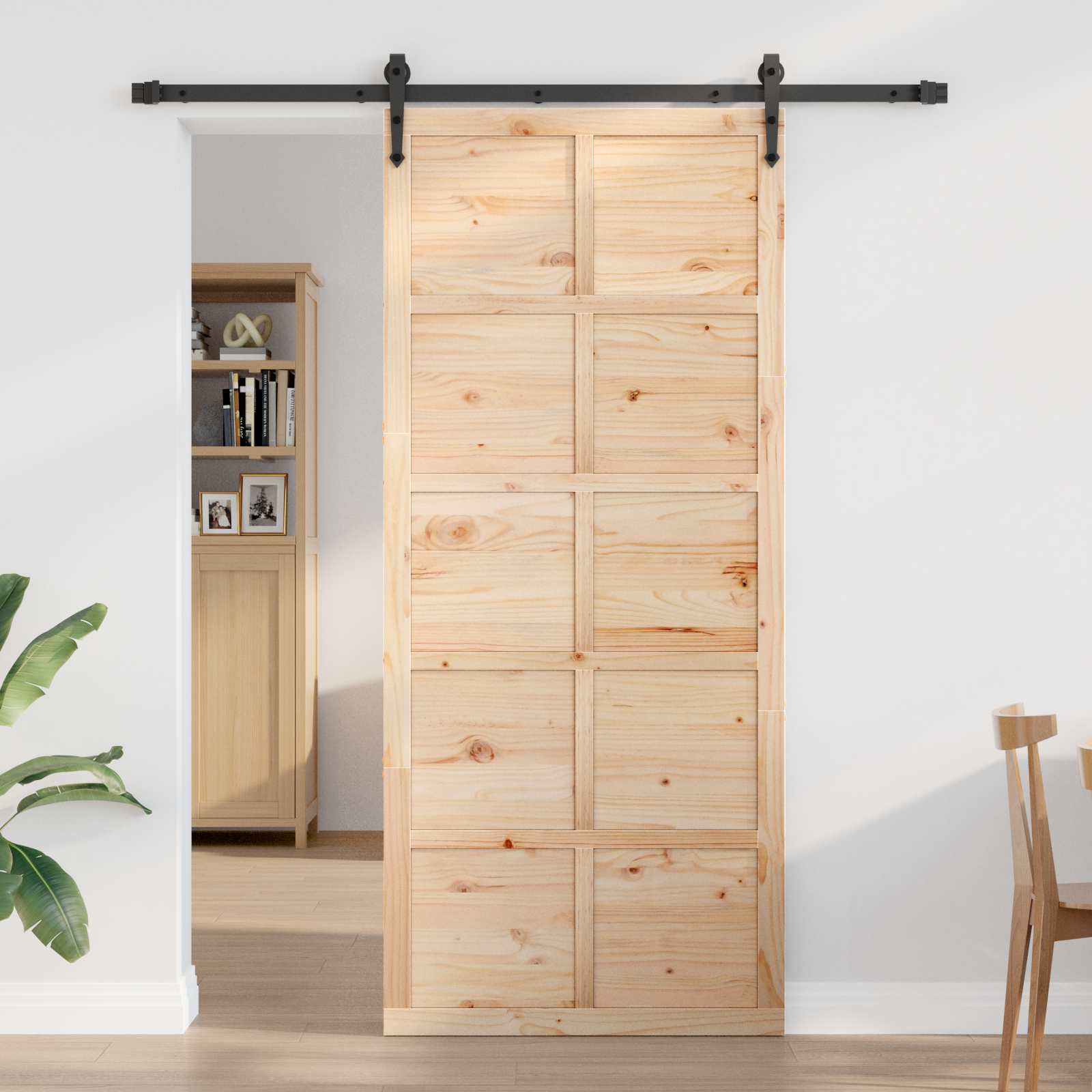 Ladon Ovi Luonnollinen 90 X 2,5 X 208 Cm Täysi Mänty
