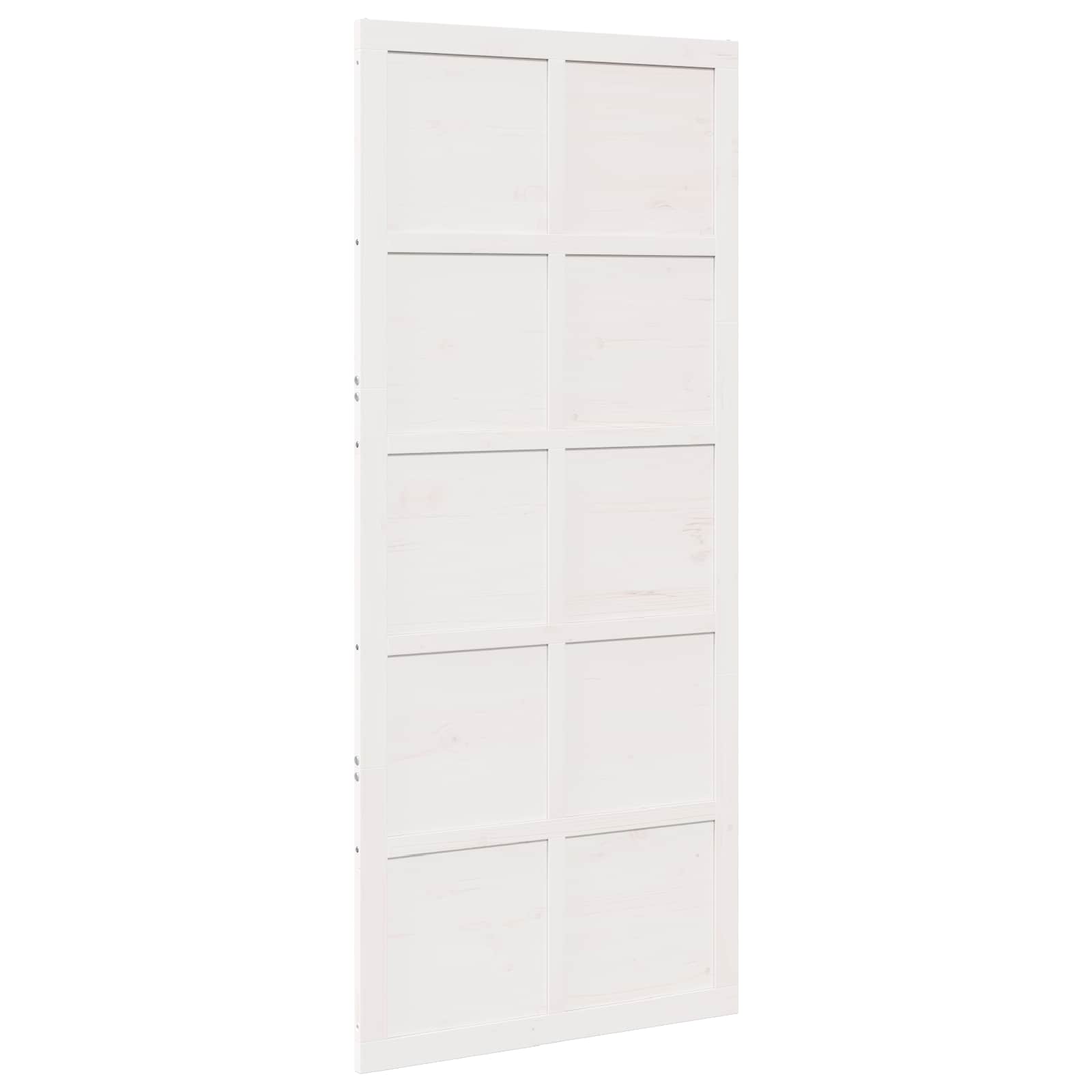 Ladon Ovi Valkoinen 80 X 2,5 X 208 Cm Täysi Mänty