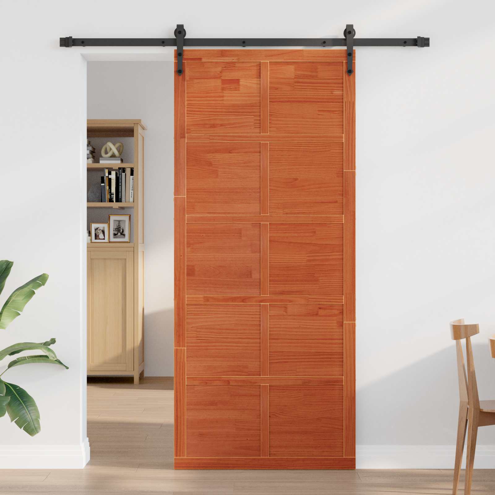 Ladon Ovi Vahanruskea 80 X 2,5 X 208 Cm Täysi Mänty