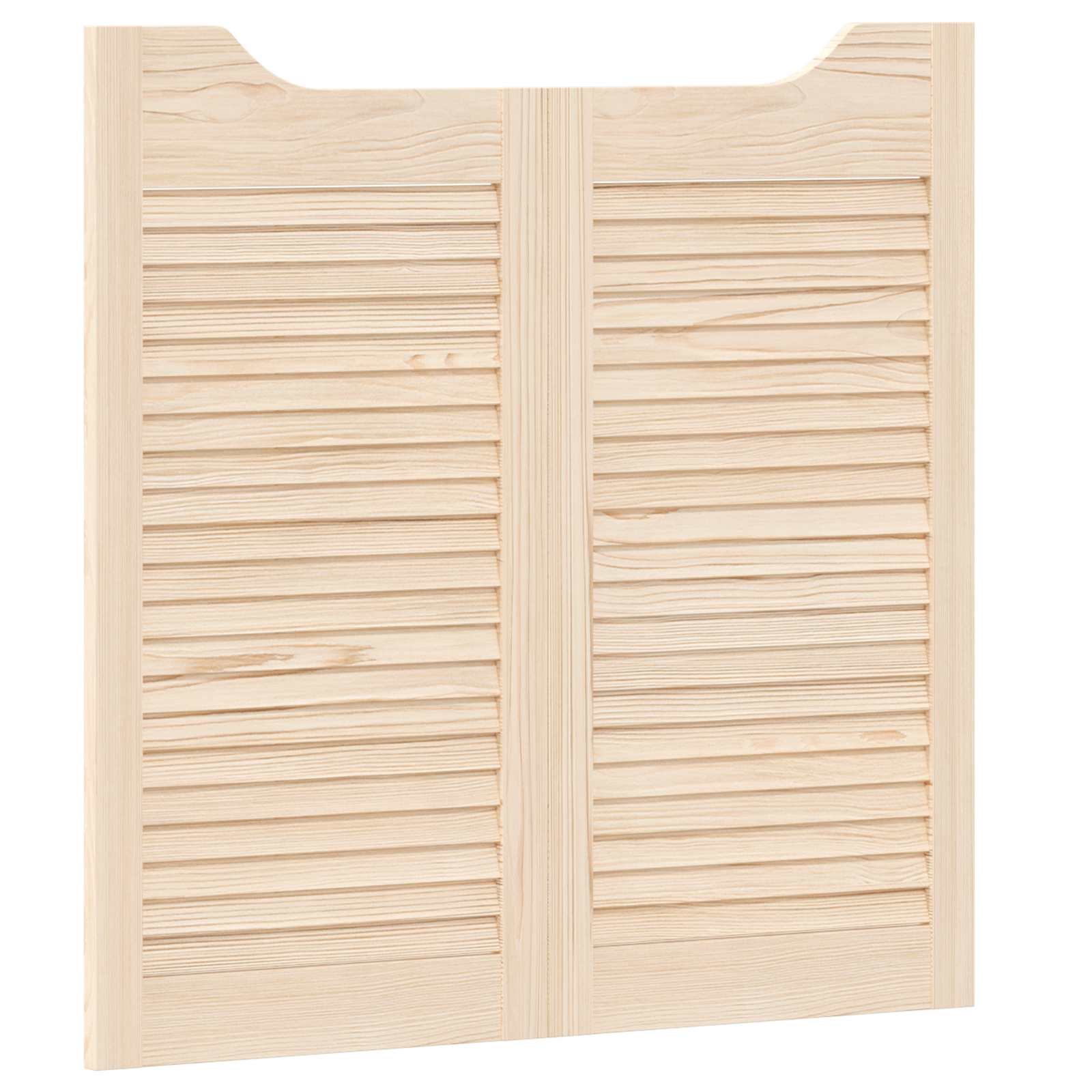 Kääntöovet 2 Pcs Luonnollinen Täysi Mänty