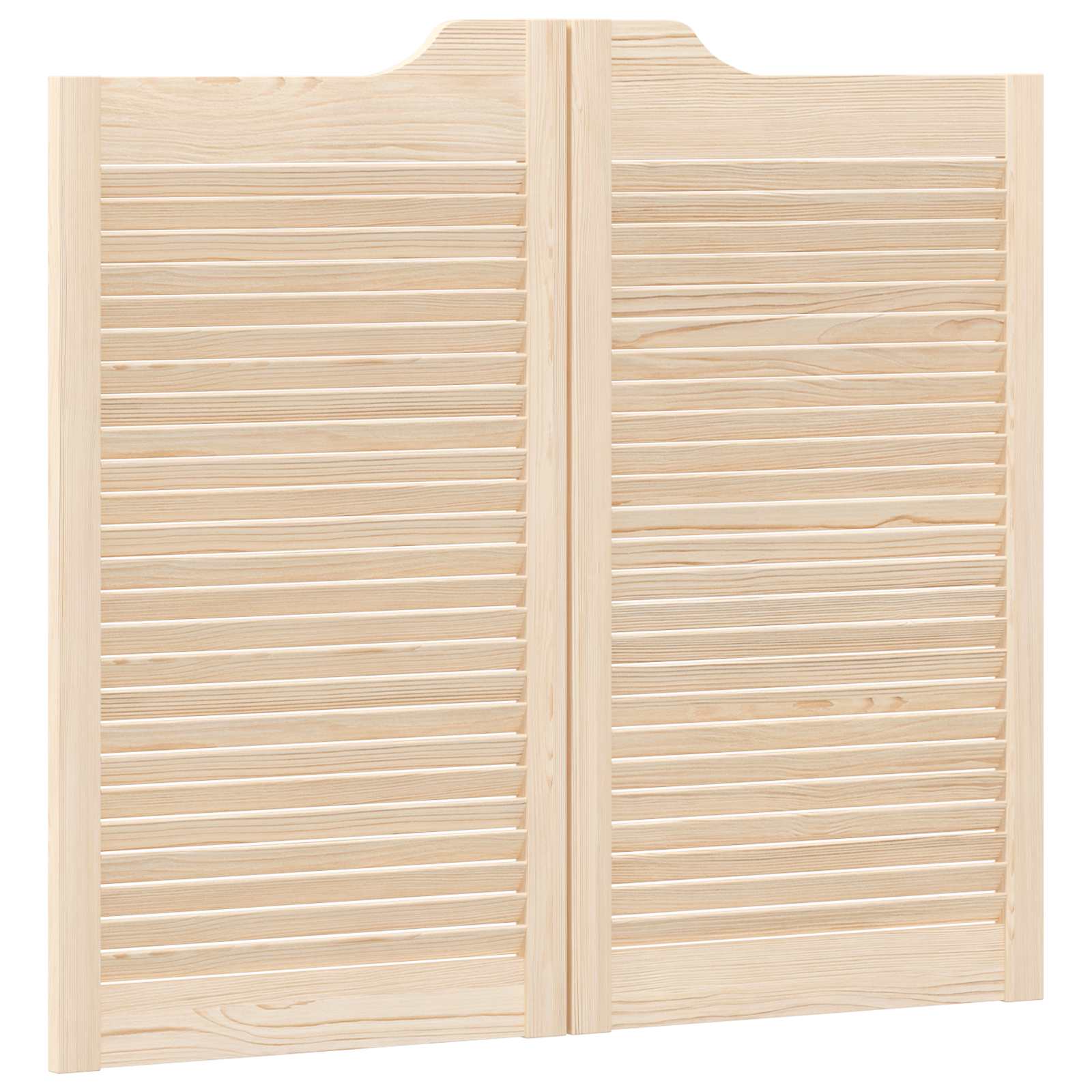 Kääntöovet 2 Pcs Luonnollinen Täysi Mänty