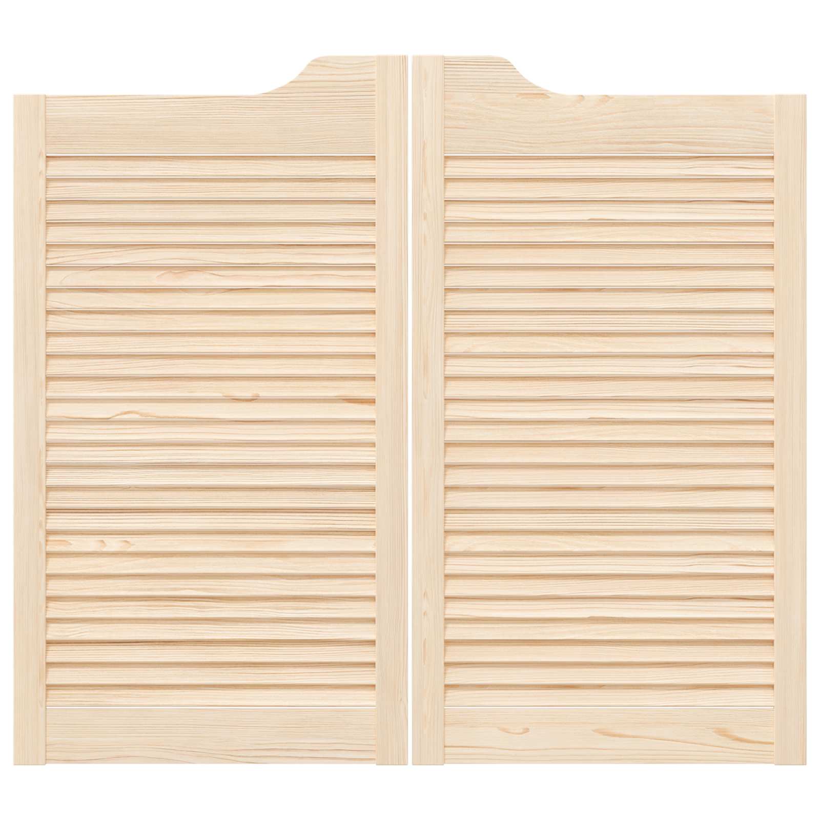 Kääntöovet 2 Pcs Luonnollinen Täysi Mänty
