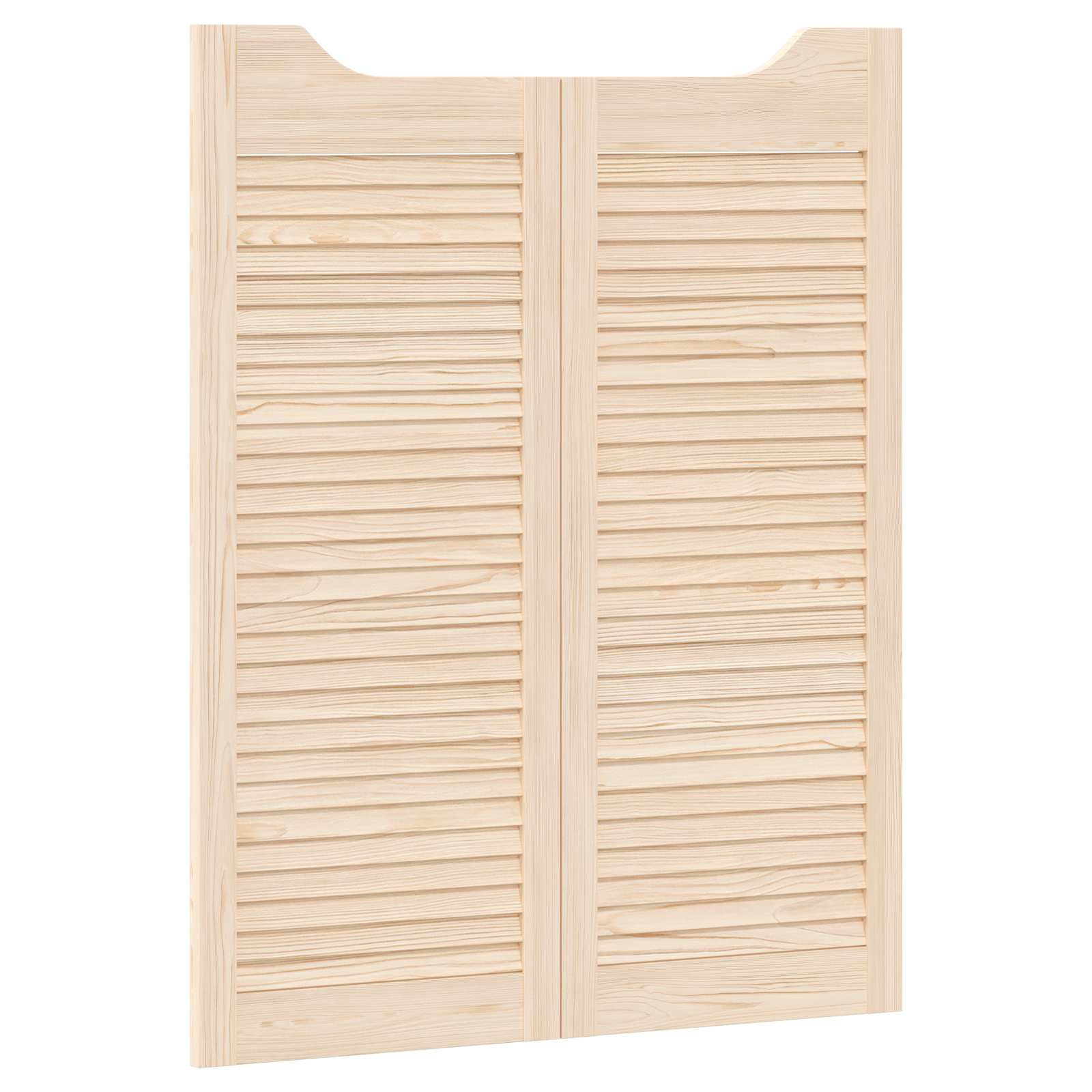 Kääntöovet 2 Pcs Luonnollinen Täysi Mänty