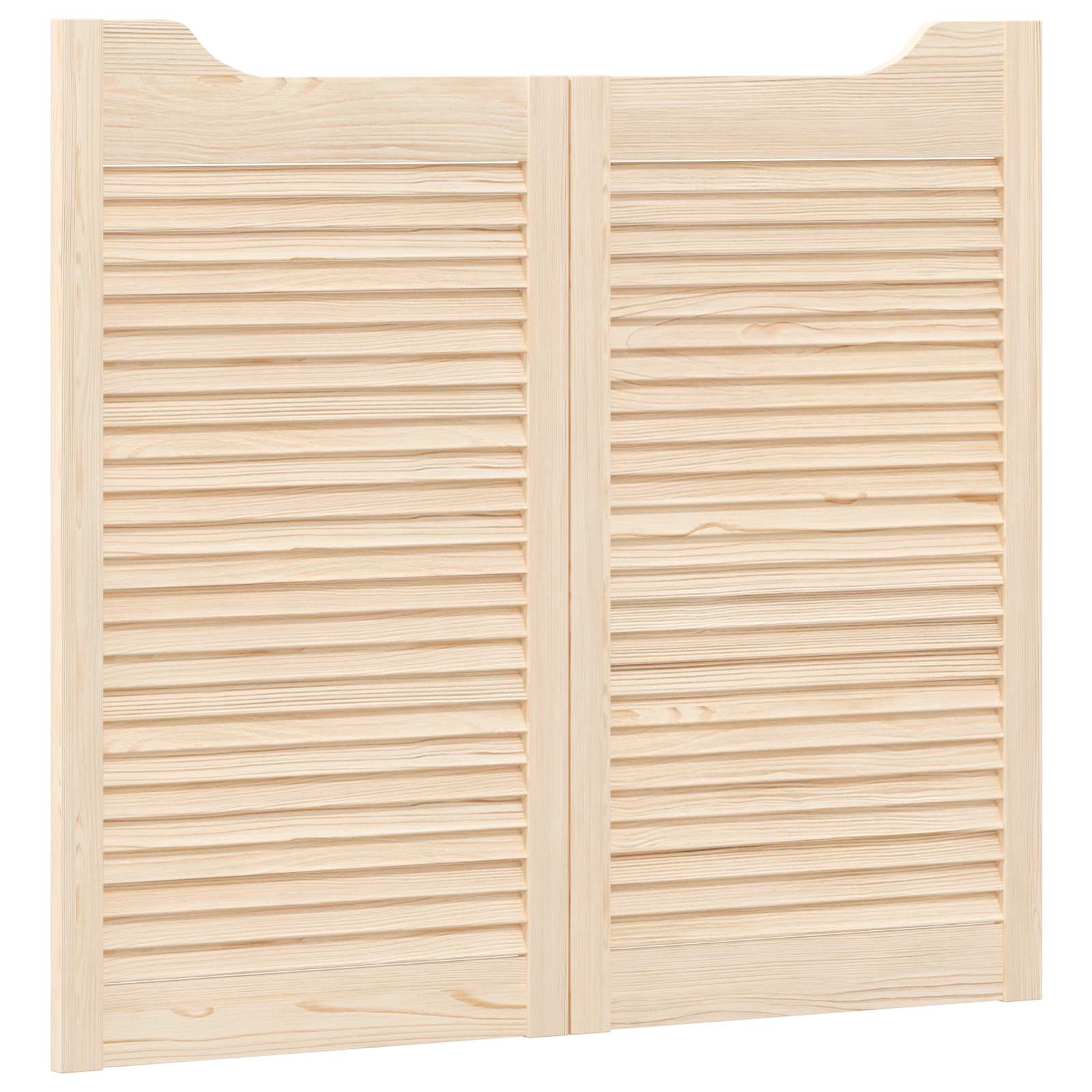 Kääntöovet 2 Pcs Luonnollinen Täysi Mänty