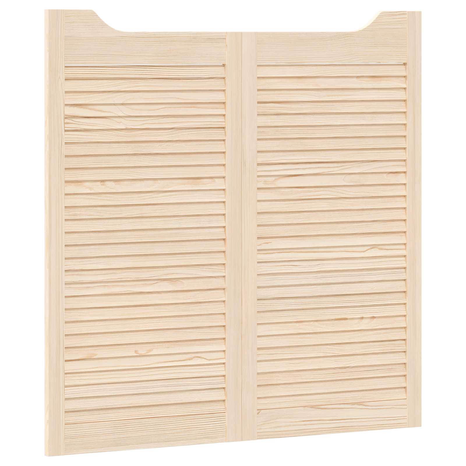 Kääntöovet 2 Pcs Luonnollinen Täysi Mänty