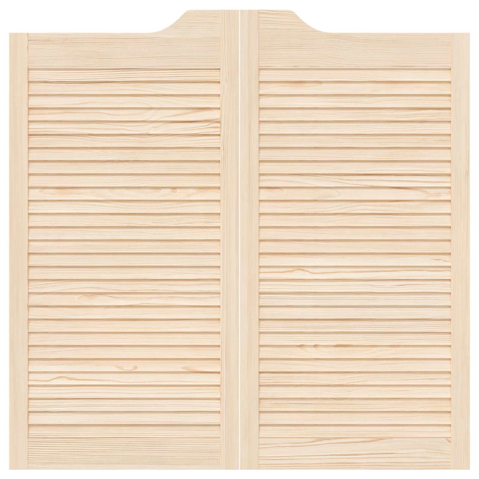 Kääntöovet 2 Pcs Luonnollinen Täysi Mänty