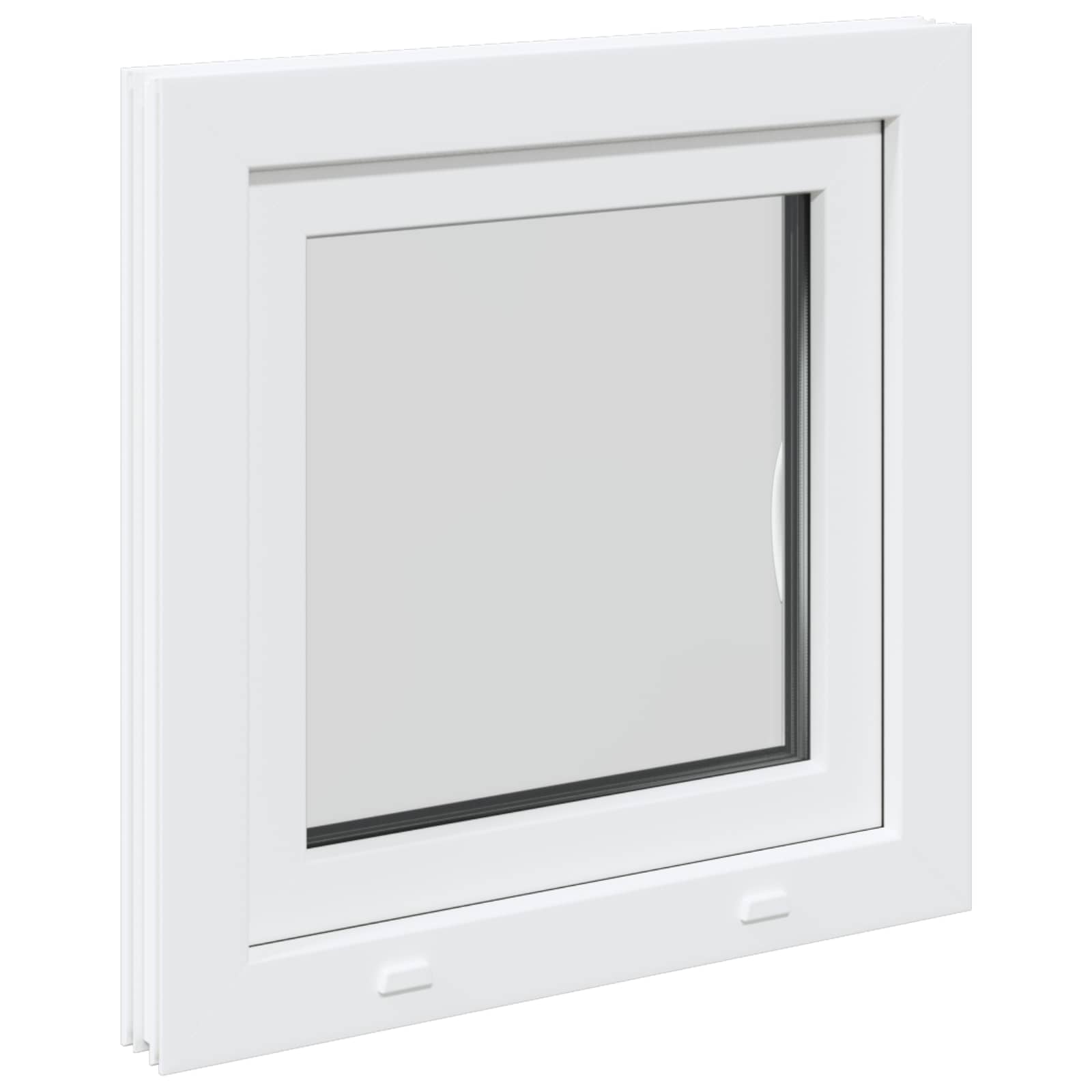 Kellari-Ikkuna Risor 60 X 60 Cm Pvc Ja Lasi Valkoinen