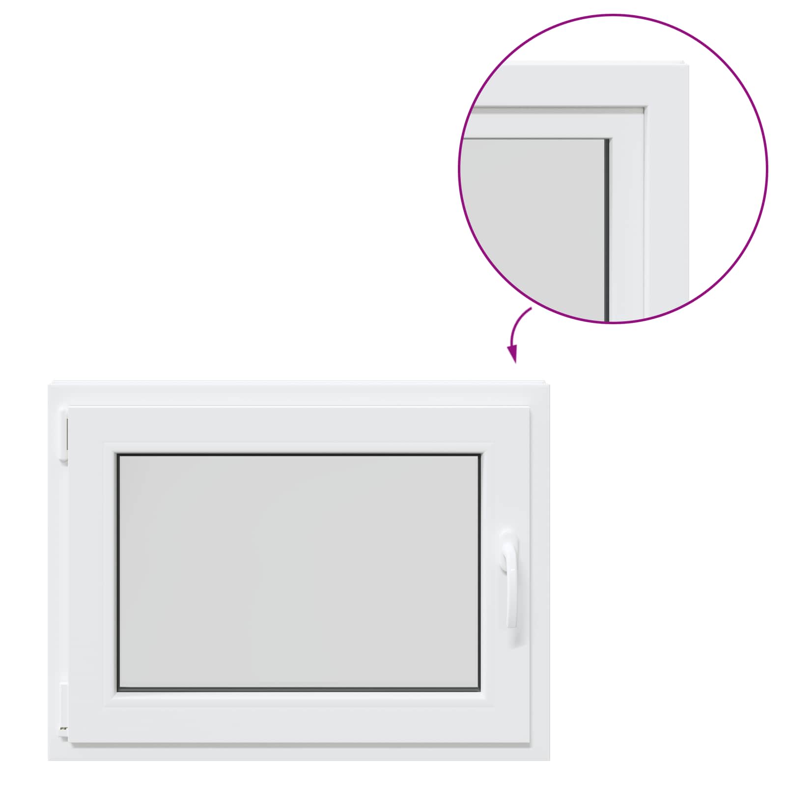Kellari-Ikkuna Risor 80 X 60 Cm Pvc Ja Lasi Valkoinen