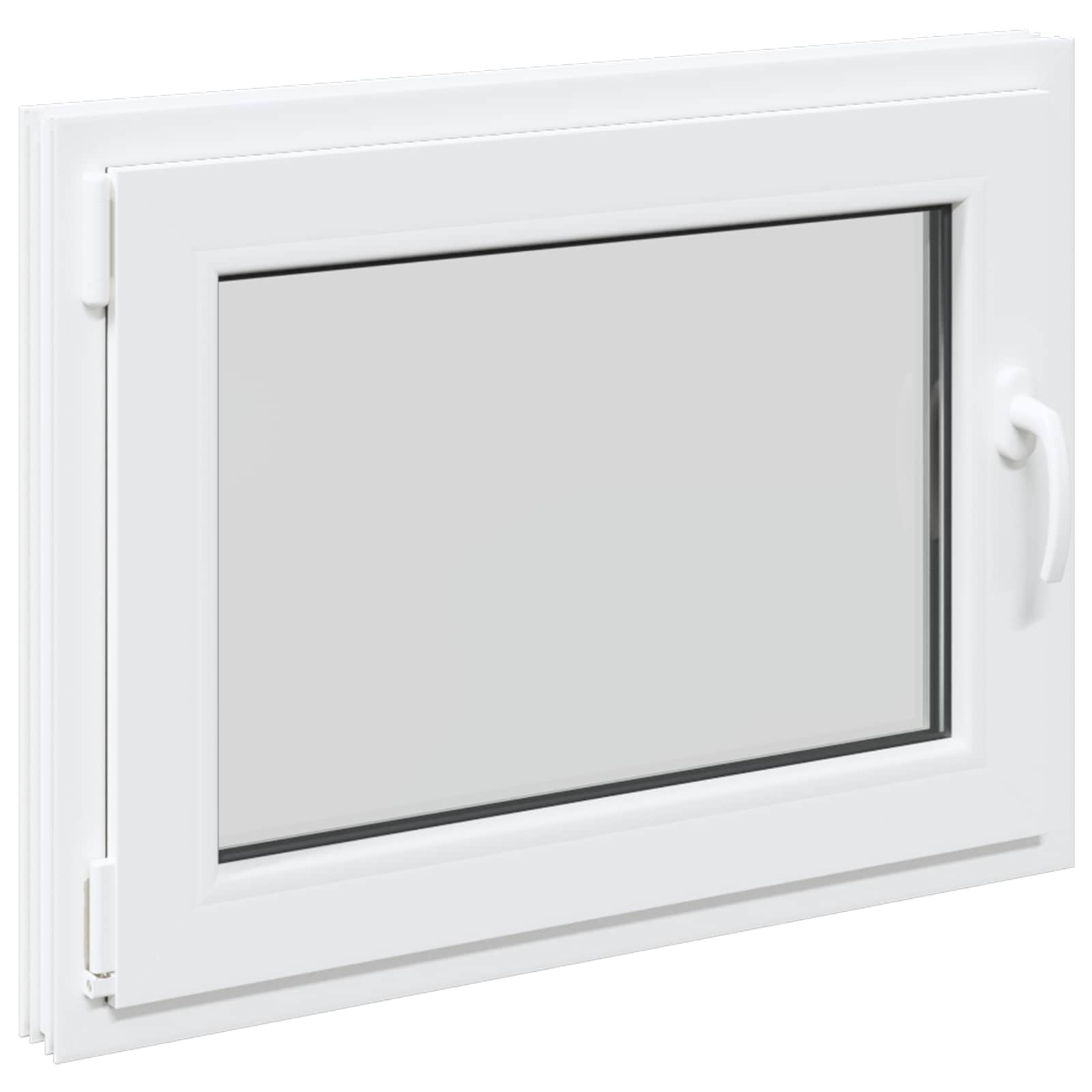 Kellari-Ikkuna Risor 80 X 70 Cm Pvc Ja Lasi Valkoinen