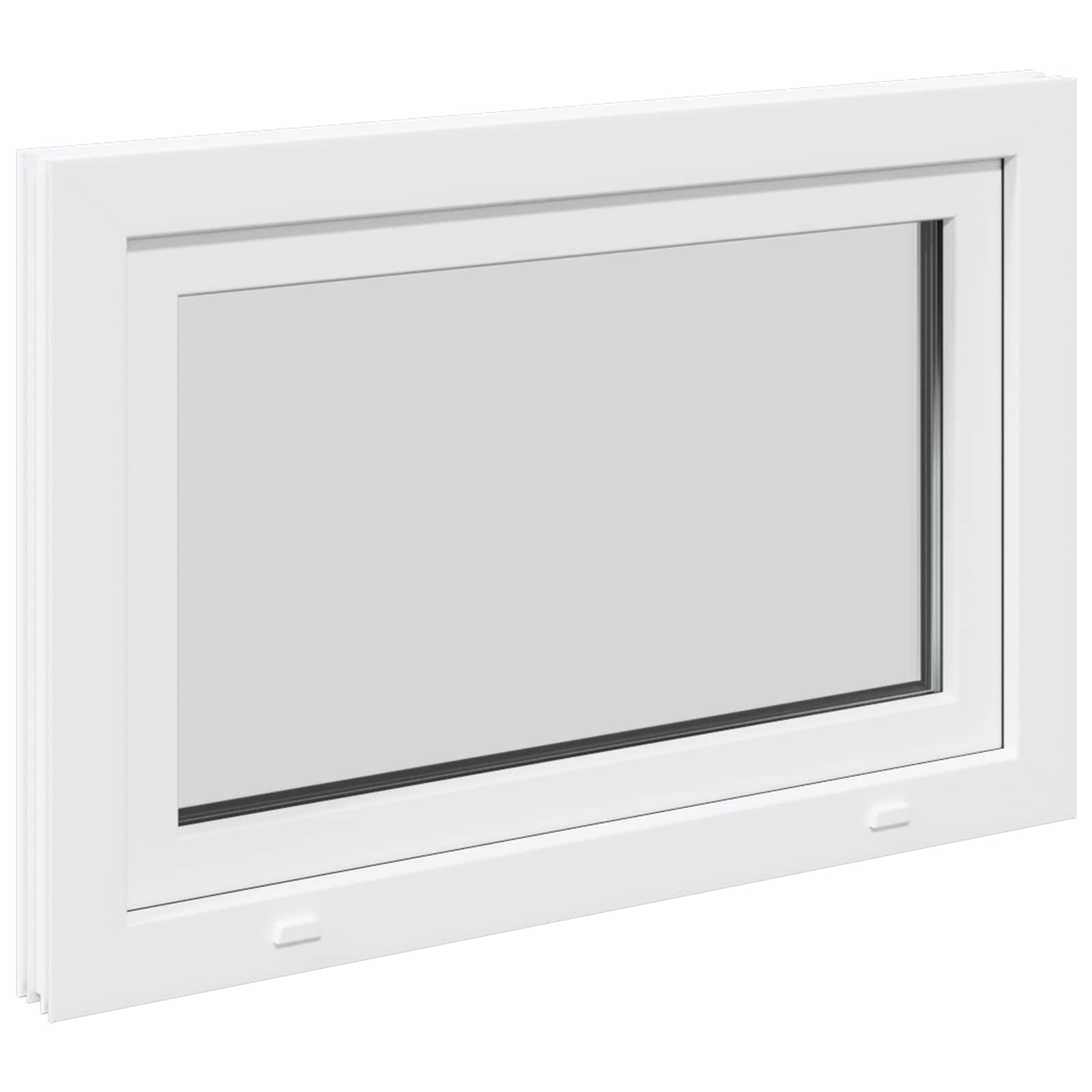 Kellari-Ikkuna Risor 90 X 50 Cm Pvc Ja Lasi Valkoinen