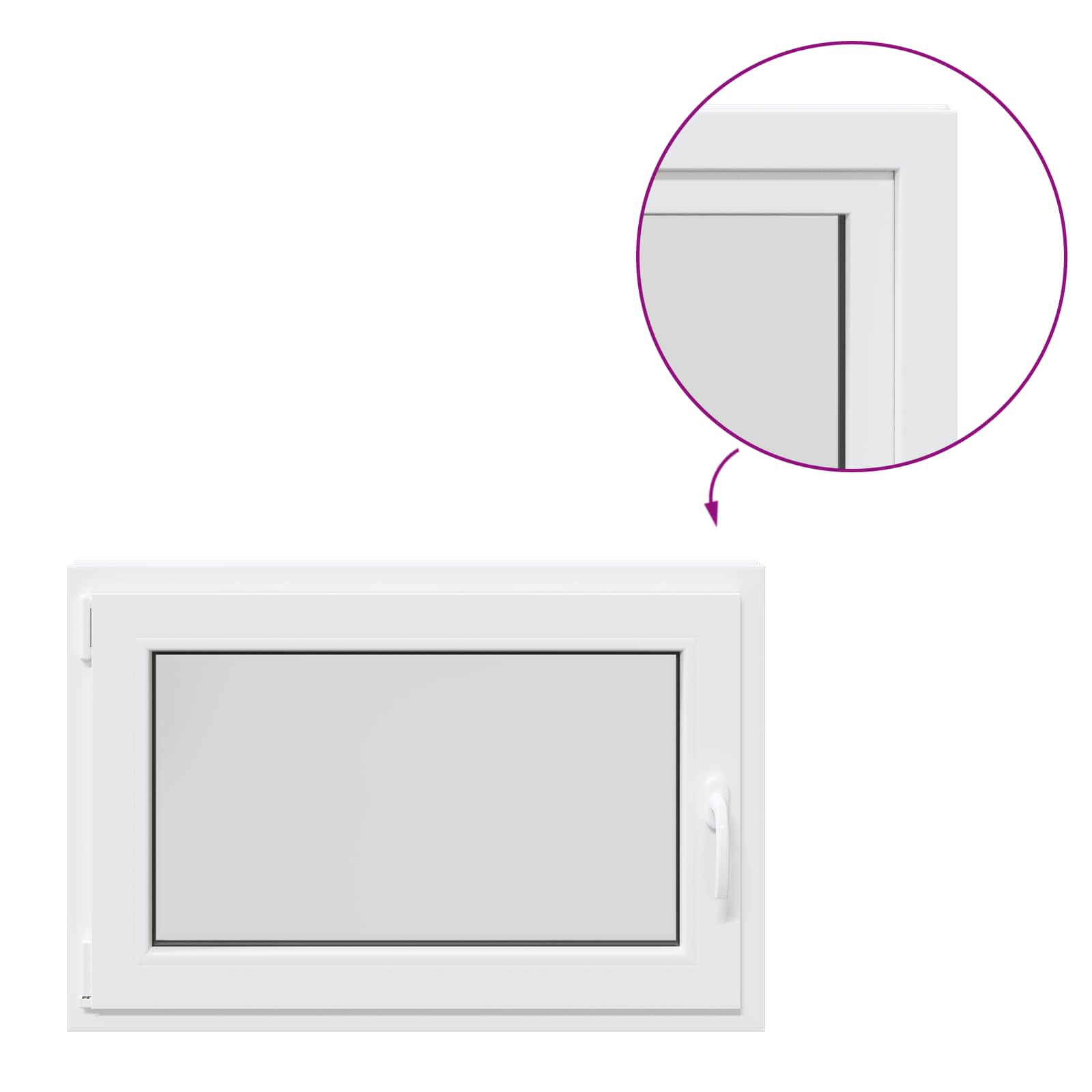 Kellari-Ikkuna Risor 90 X 60 Cm Pvc Ja Lasi Valkoinen