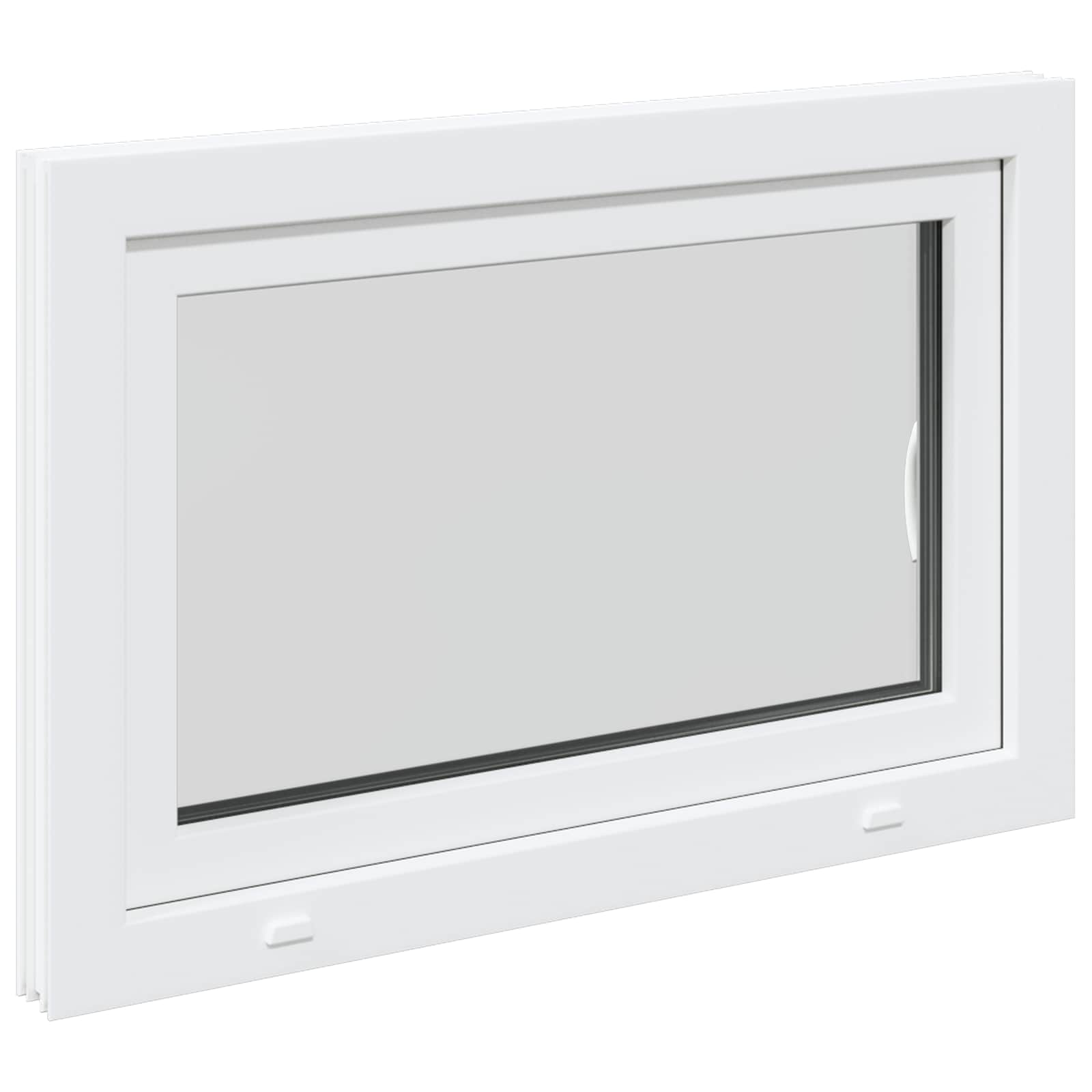 Kellari-Ikkuna Risor 90 X 70 Cm Pvc Ja Lasi Valkoinen