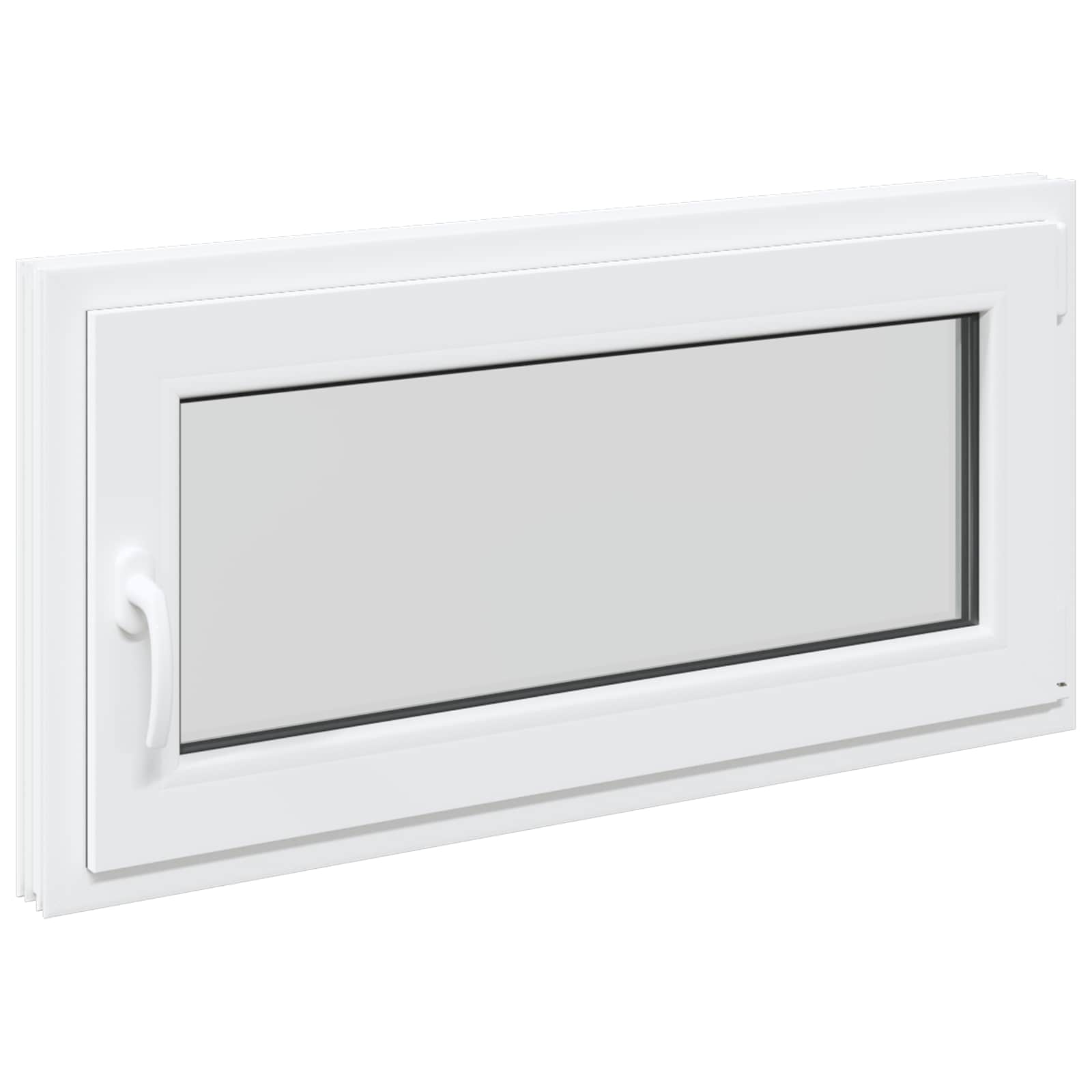 Kellari-Ikkuna Risor 100 X 50 Cm Pvc Ja Lasi Valkoinen