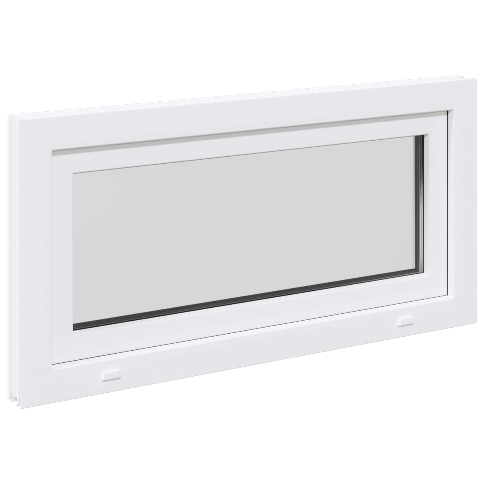 Kellari-Ikkuna Risor 100 X 50 Cm Pvc Ja Lasi Valkoinen