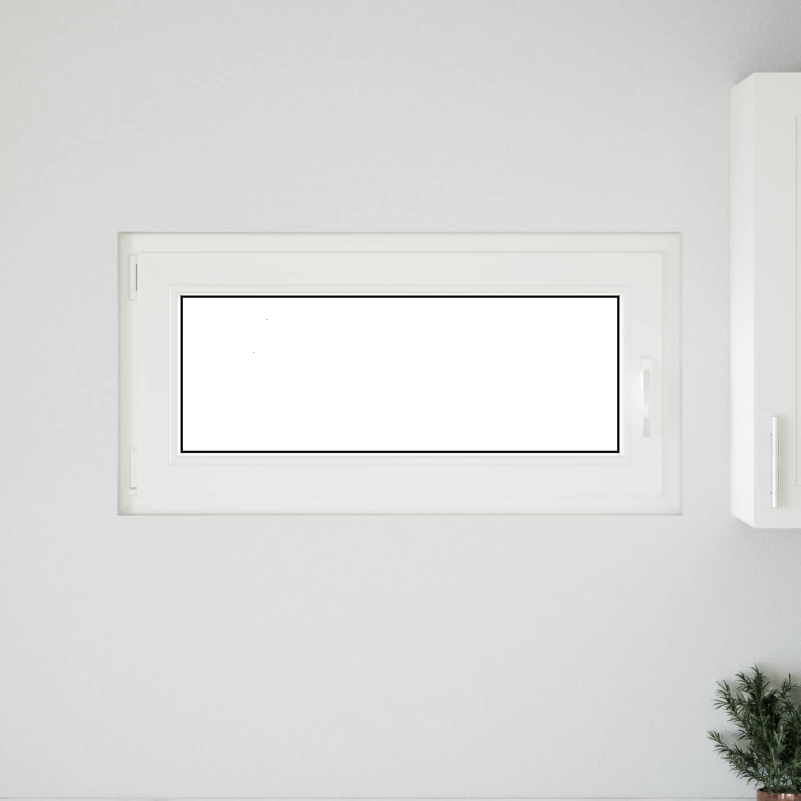 Kellari-Ikkuna Risor 100 X 50 Cm Pvc Ja Lasi Valkoinen