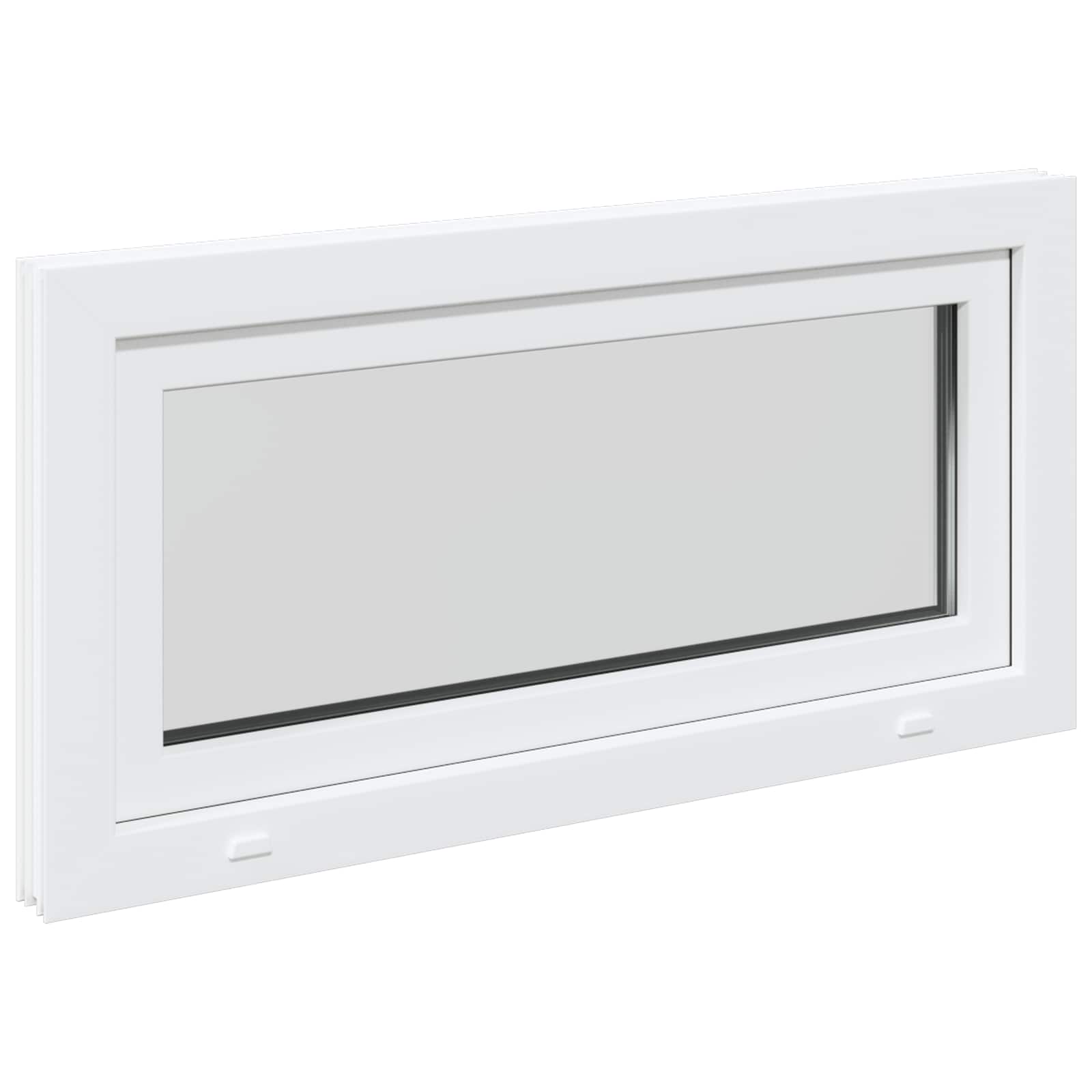 Kellari-Ikkuna Risor 100 X 50 Cm Pvc Ja Lasi Valkoinen