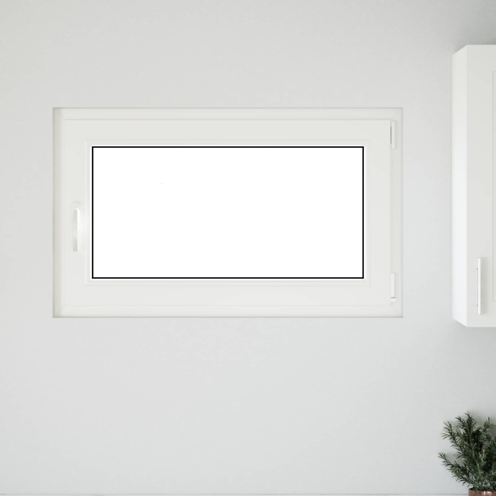 Kellari-Ikkuna Risor 100 X 60 Cm Pvc Ja Lasi Valkoinen