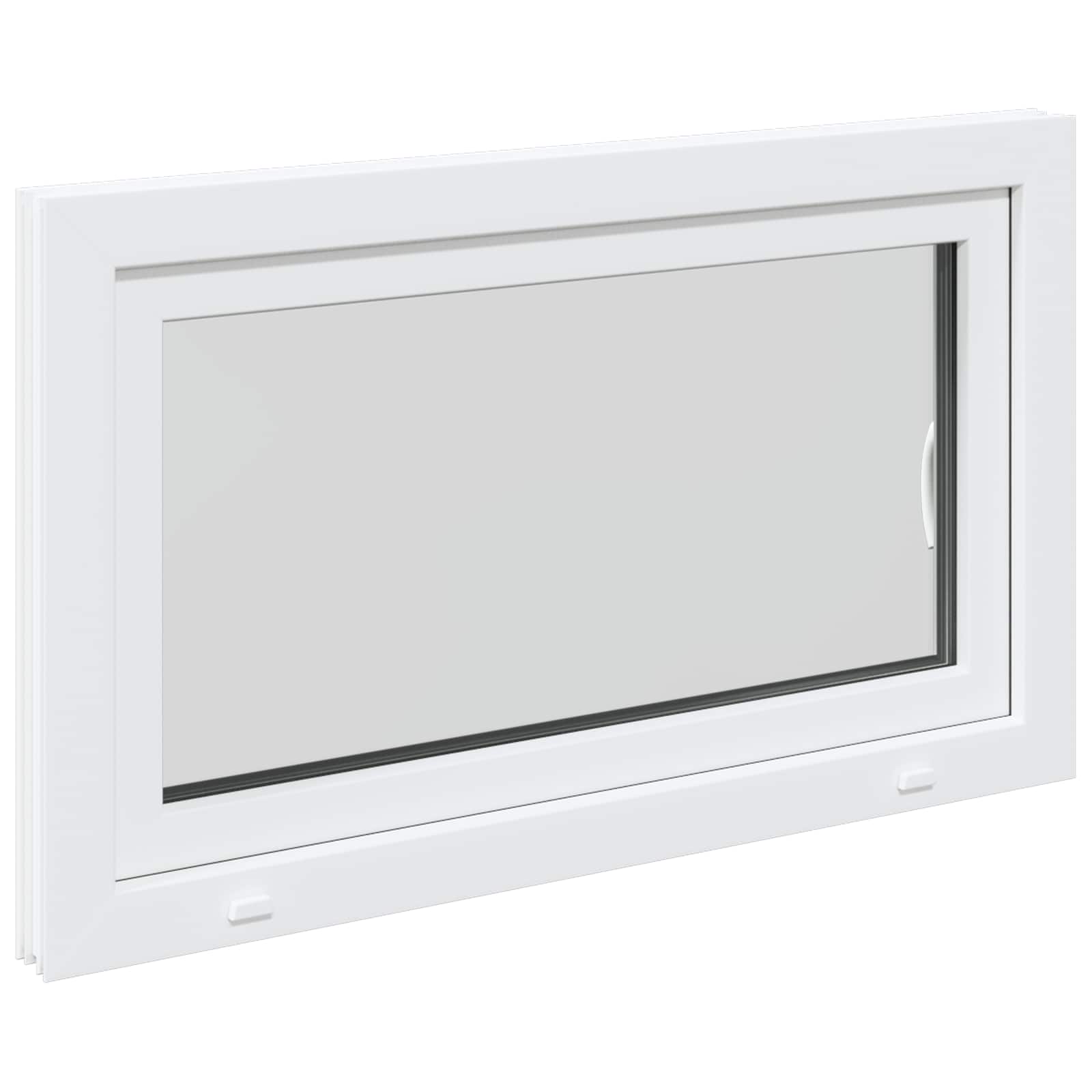 Kellari-Ikkuna Risor 100 X 60 Cm Pvc Ja Lasi Valkoinen